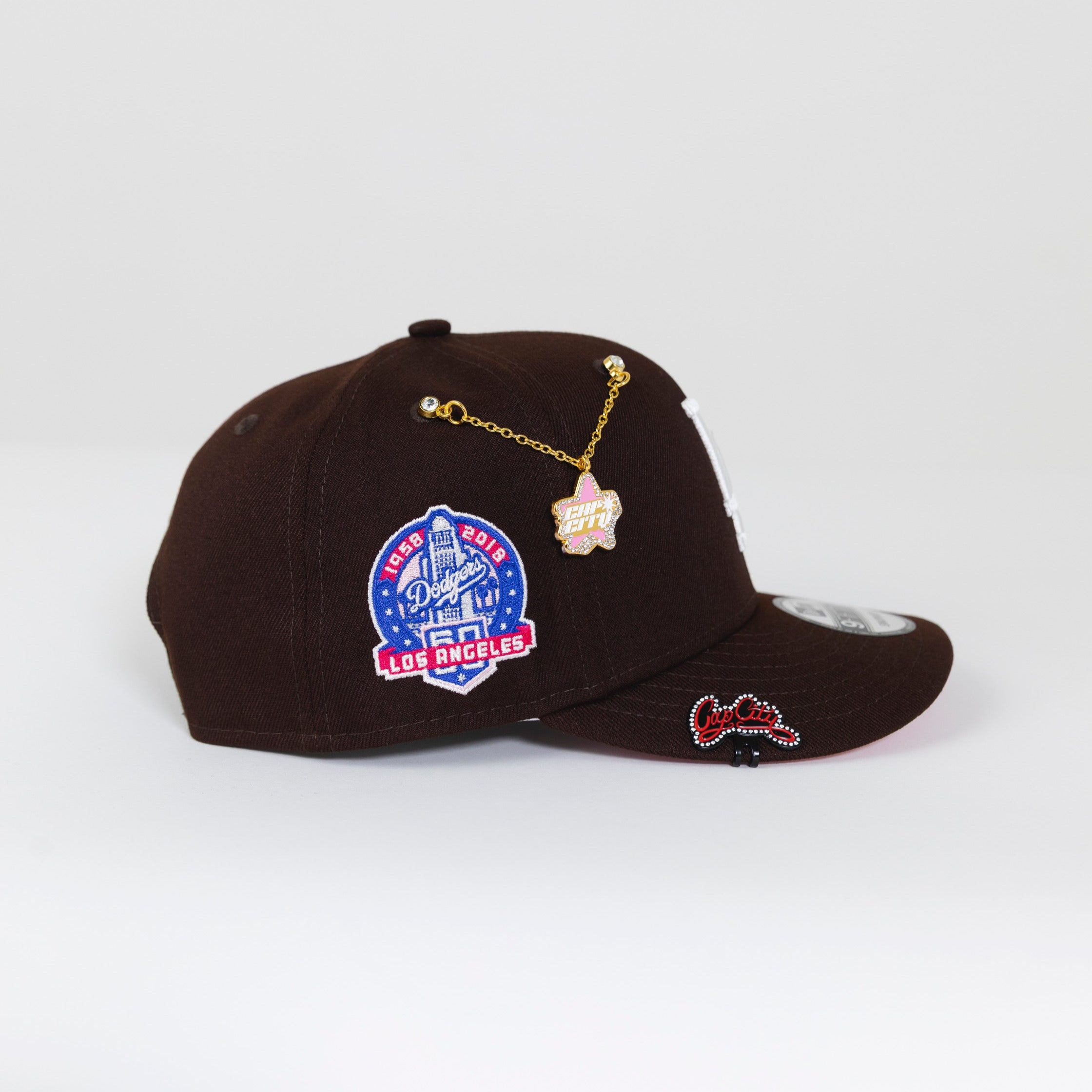 SNAPBACK 9FIFTY CAQUI/AZUL EXCLUSIVO DE NEW ERA LOS ANGELES DODGERS CON PARCHE LATERAL DE LA 75.ª SERIE MUNDIAL