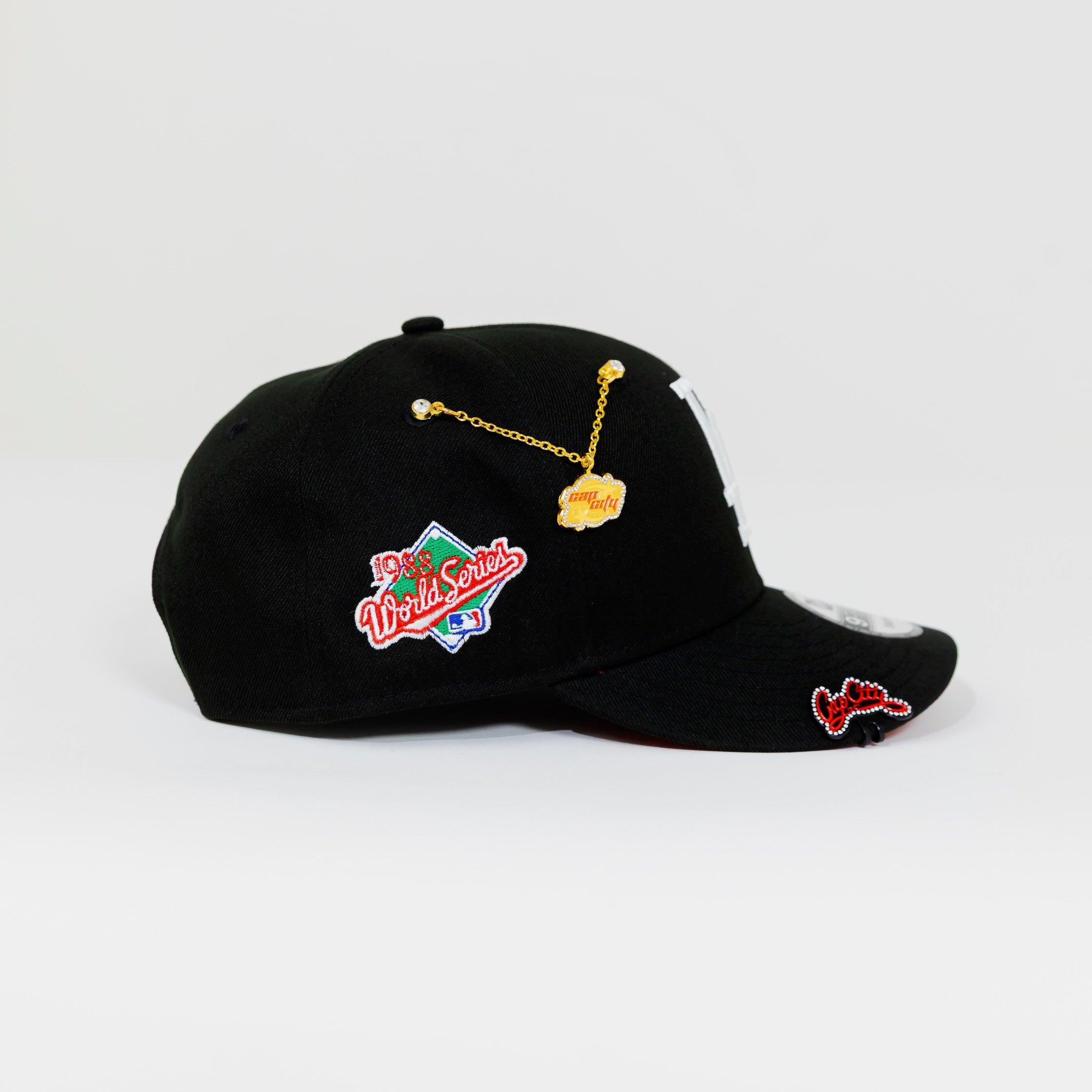 NEW ERA EXCLUSIVE 9FIFTY BLACK LOS ANGELES DODGERS SNAPBACK W/ 1988 WORLD SERIES SIDE PATCH