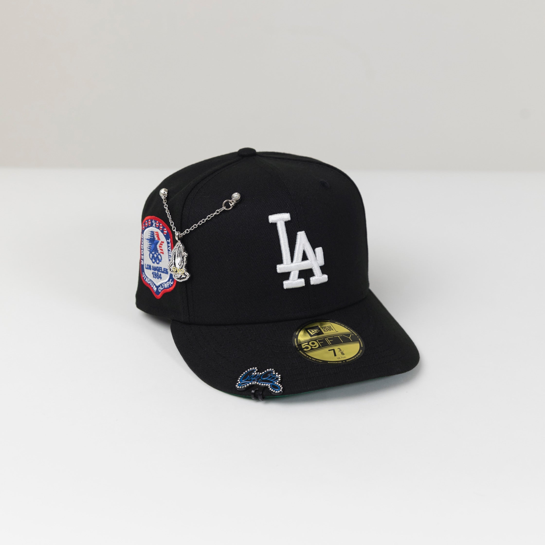 NEW ERA 59FIFTY BLACK LOS ANGELES DODGERS W/ "1984 OLYMPIC BASEBALL' SIDE PATCH