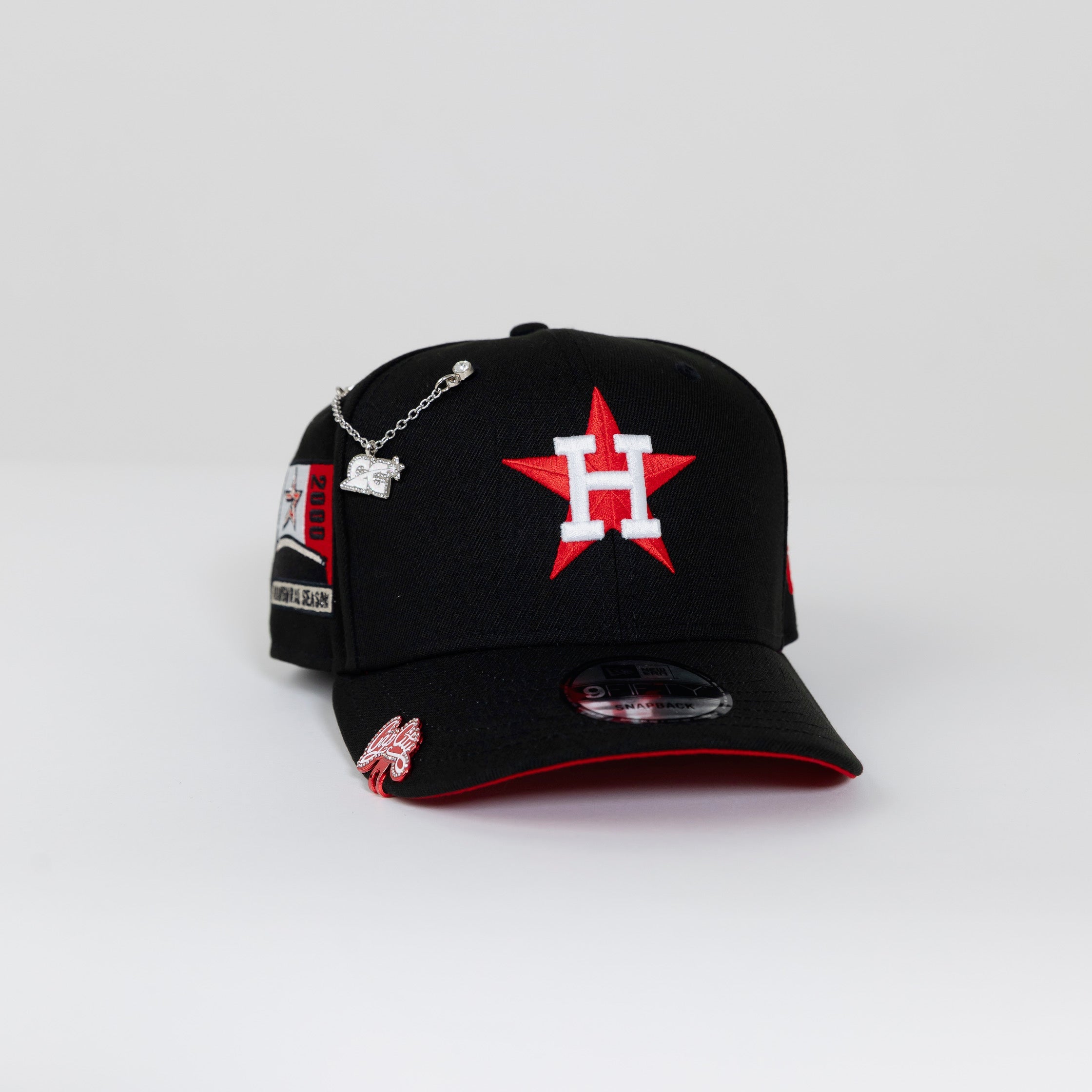 NEW ERA EXCLUSIVE 9FIFTY BLACK HOUSTON ASTROS SNAPBACK W/ 2000 INAUGURAL SEASON SIDE PATCH