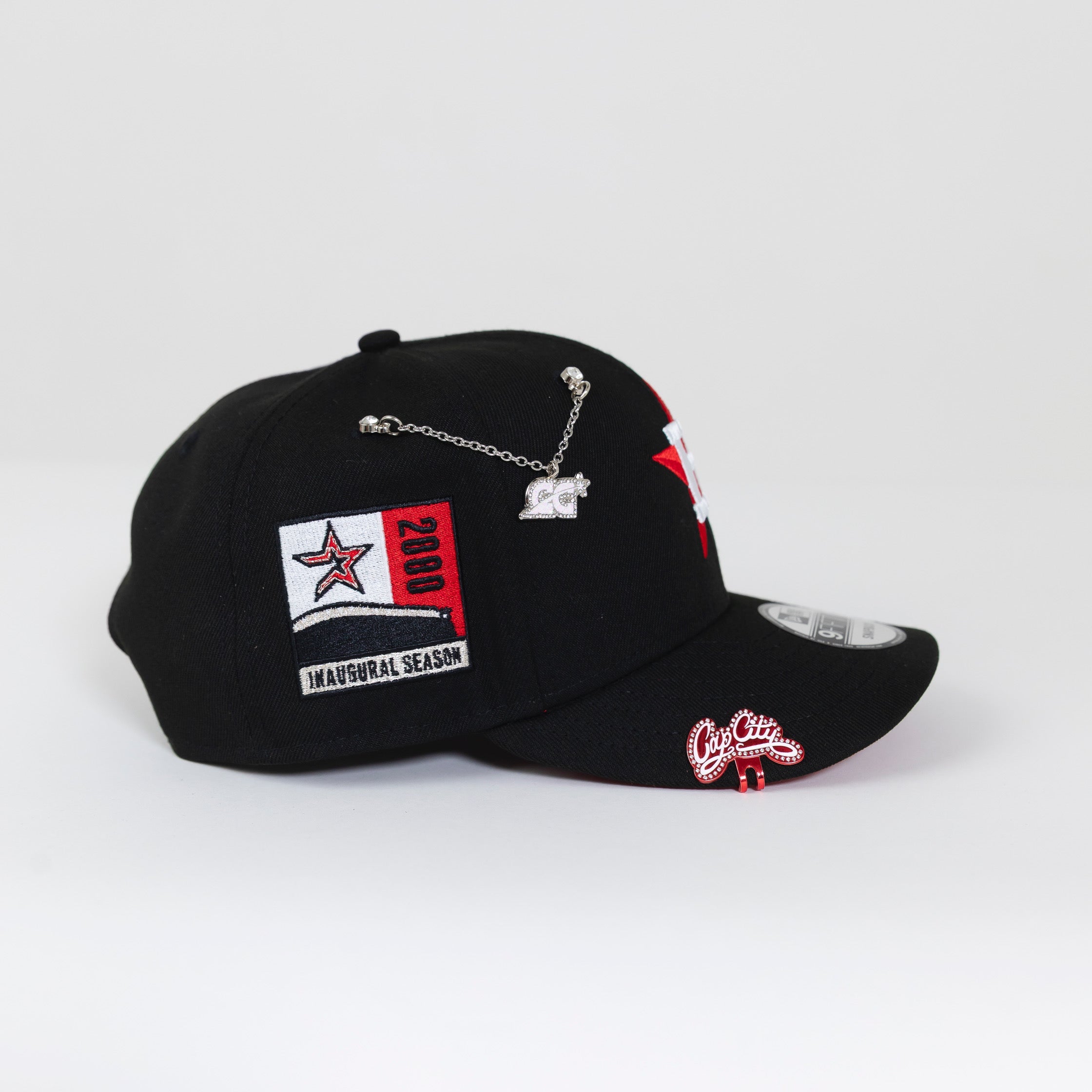 NEW ERA EXCLUSIVE 9FIFTY BLACK HOUSTON ASTROS SNAPBACK W/ 2000 INAUGURAL SEASON SIDE PATCH