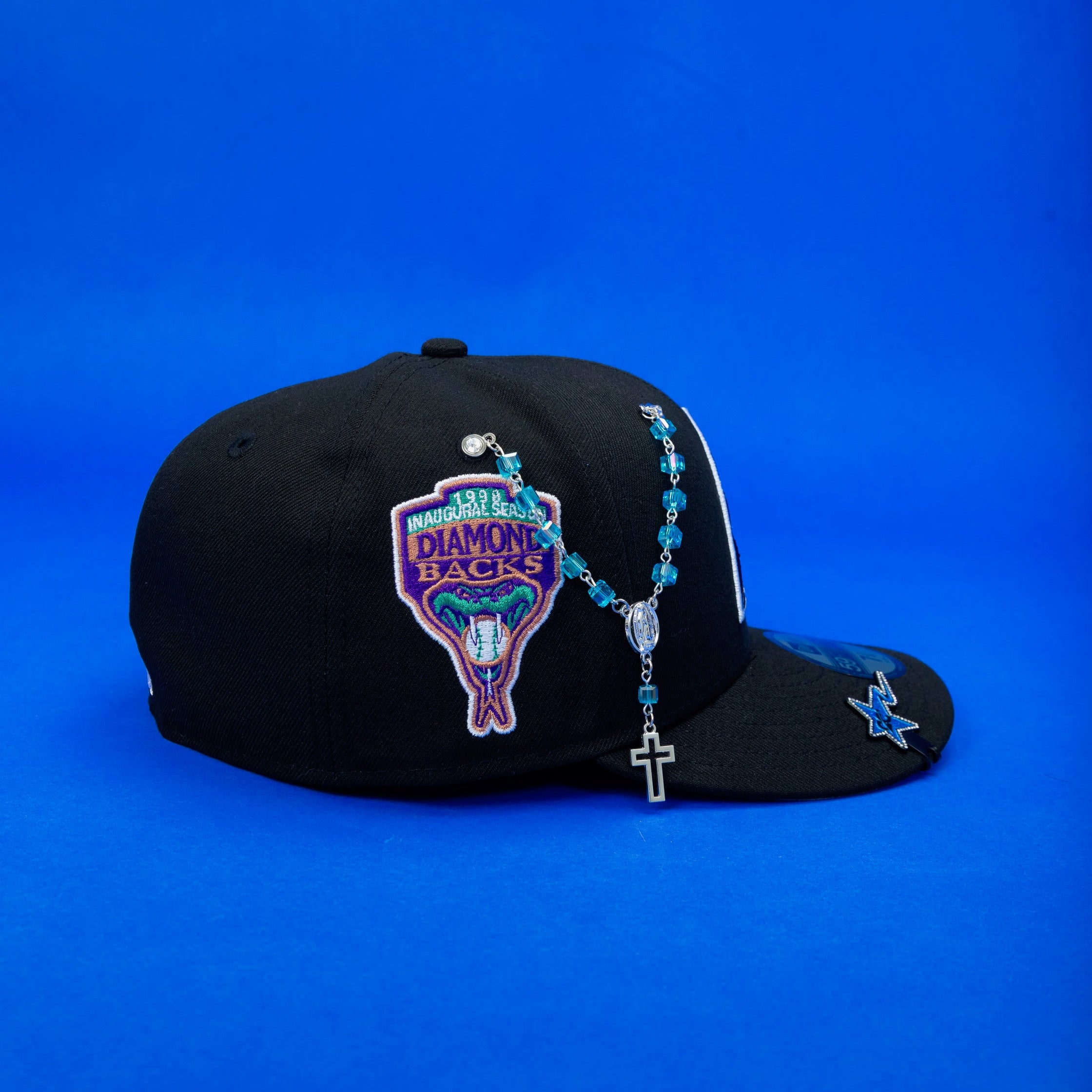 NEW ERA EXCLUSIVE 59FIFTY BLACK ARIZONA DIAMONDBACKS W/ 1998 INAUGURAL SEASON SIDE PATCH