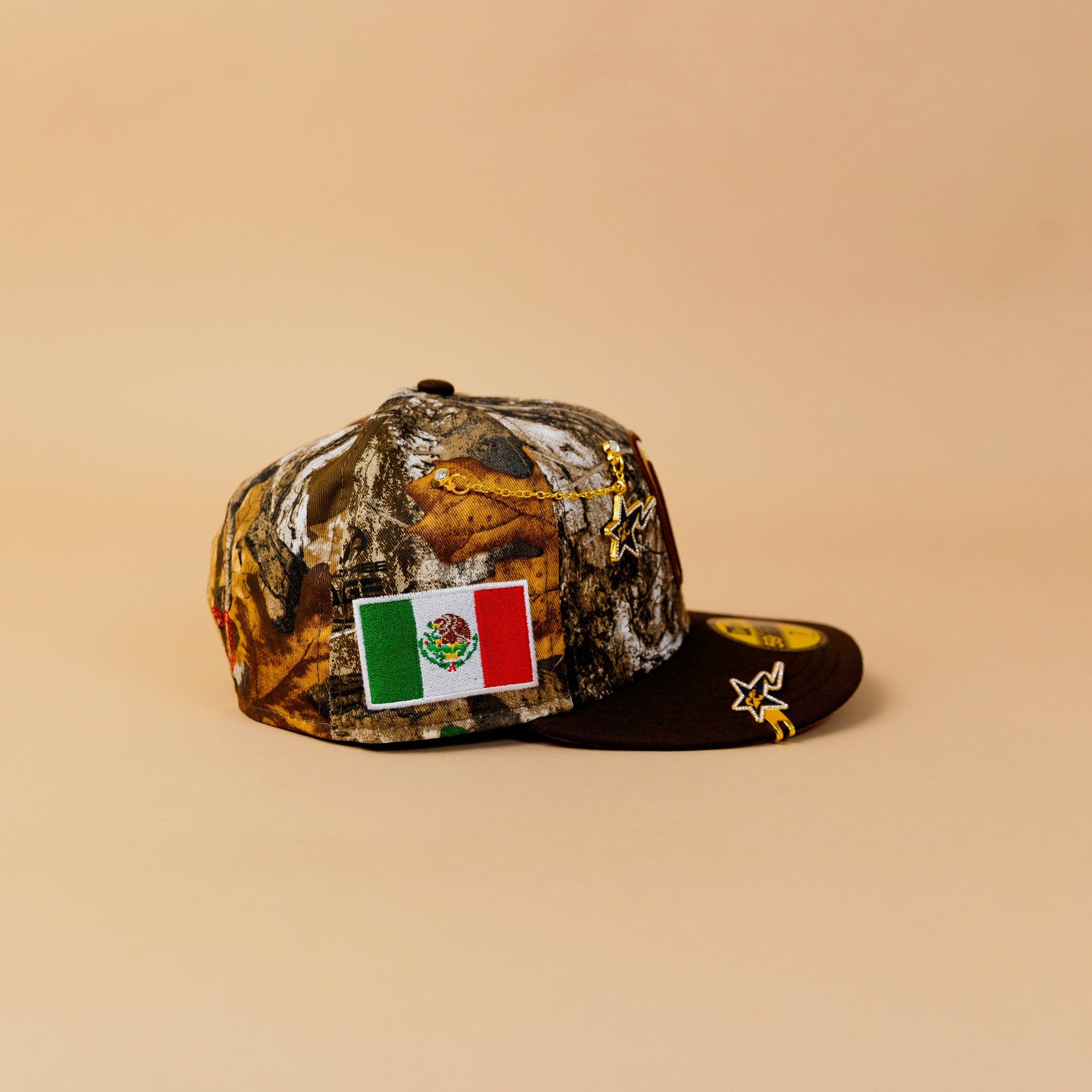 NEW ERA EXCLUSIVE 59FIFTY REALTREE/ BROWN MEXICO W/ MEXICO FLAG SIDE PATCH