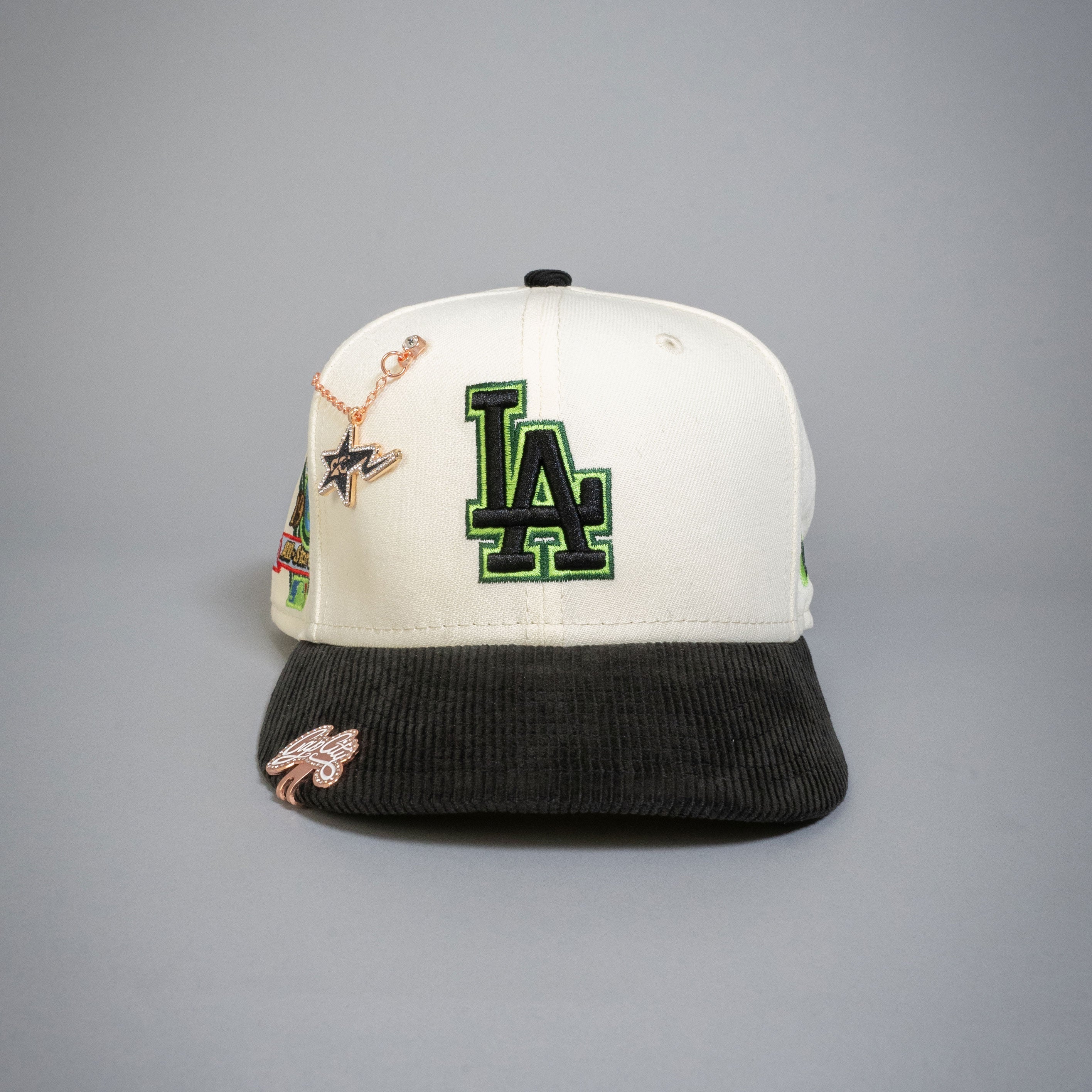 NEW ERA EXCLUSIVE 59FIFTY CHROME/ CORDUROY LOS ANGELES DODGERS W/ 1990 ALL STAR GAME SIDE PATCH