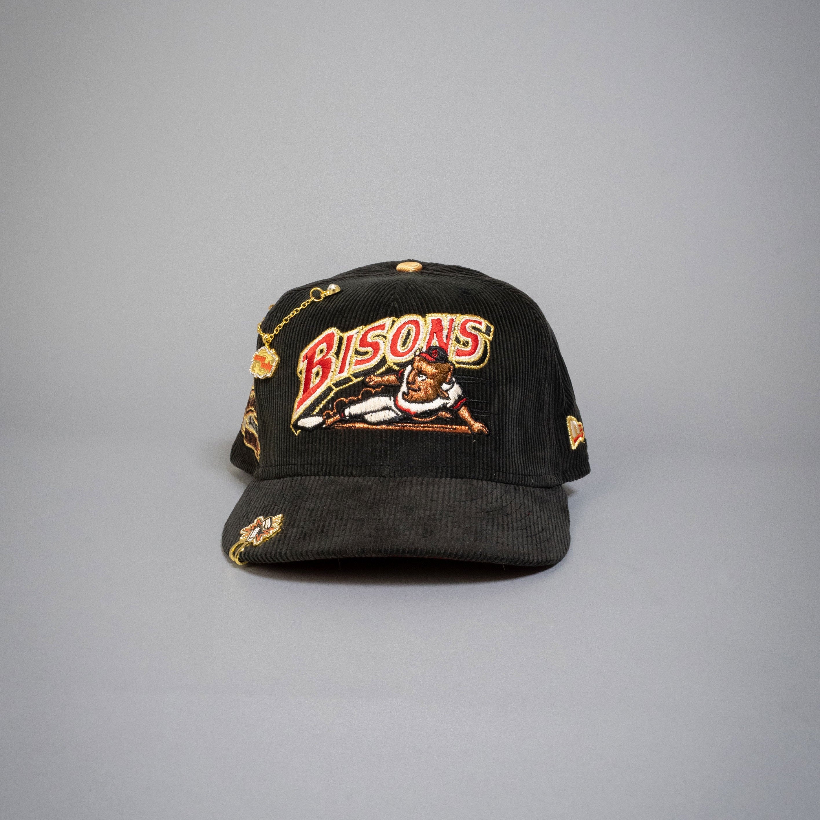 NEW ERA EXCLUSIVE 59FIFTY CORDUROY BUFFALO BISONS W/ HOMETOWN COLLECTION PATCH