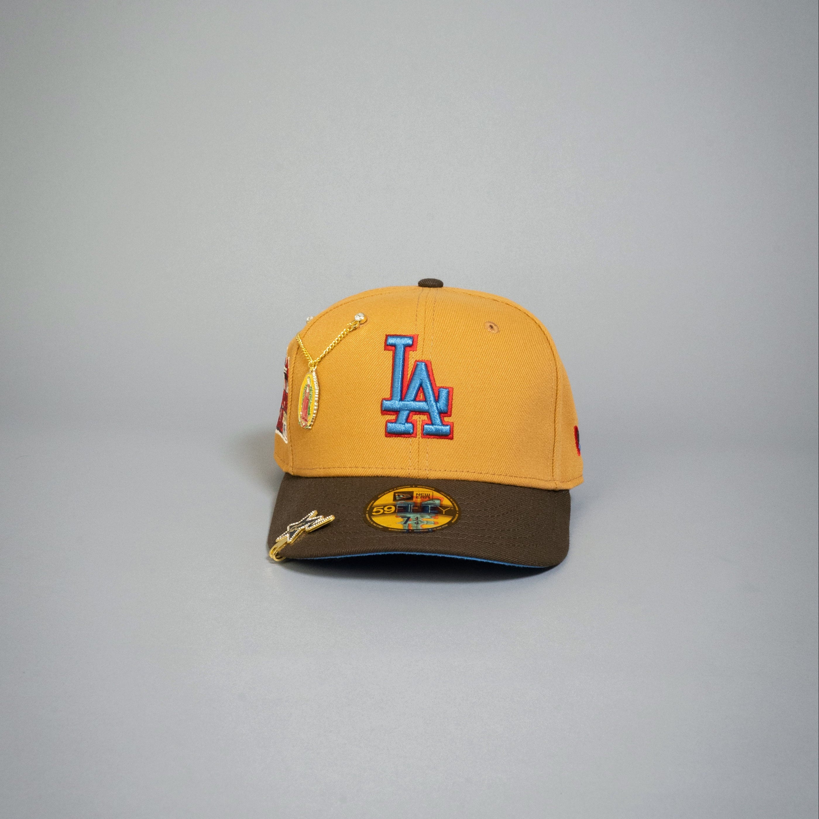 NEW ERA 59FIFTY TAN/ BROWN LOS ANGELES DODGERS W/ 2000 ALL STAR GAME SIDE PATCH