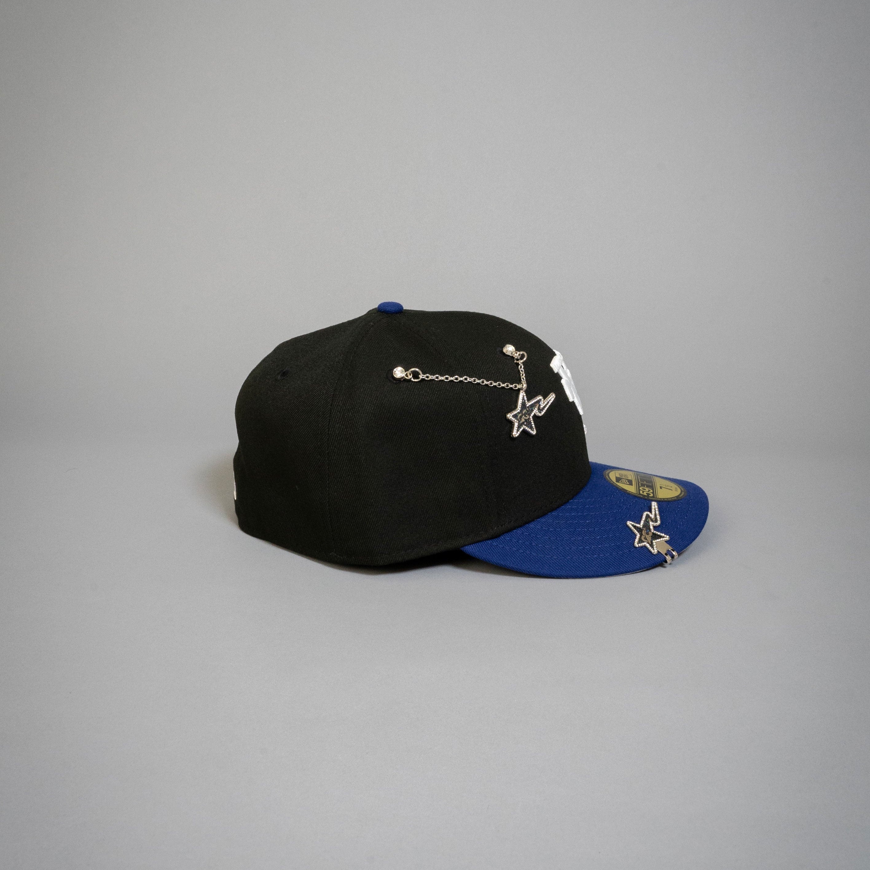 NEW ERA EXCLUSIVE 59FIFTY BLACK/ BLUE UPSIDE DOWN LOS ANGELES DODGERS