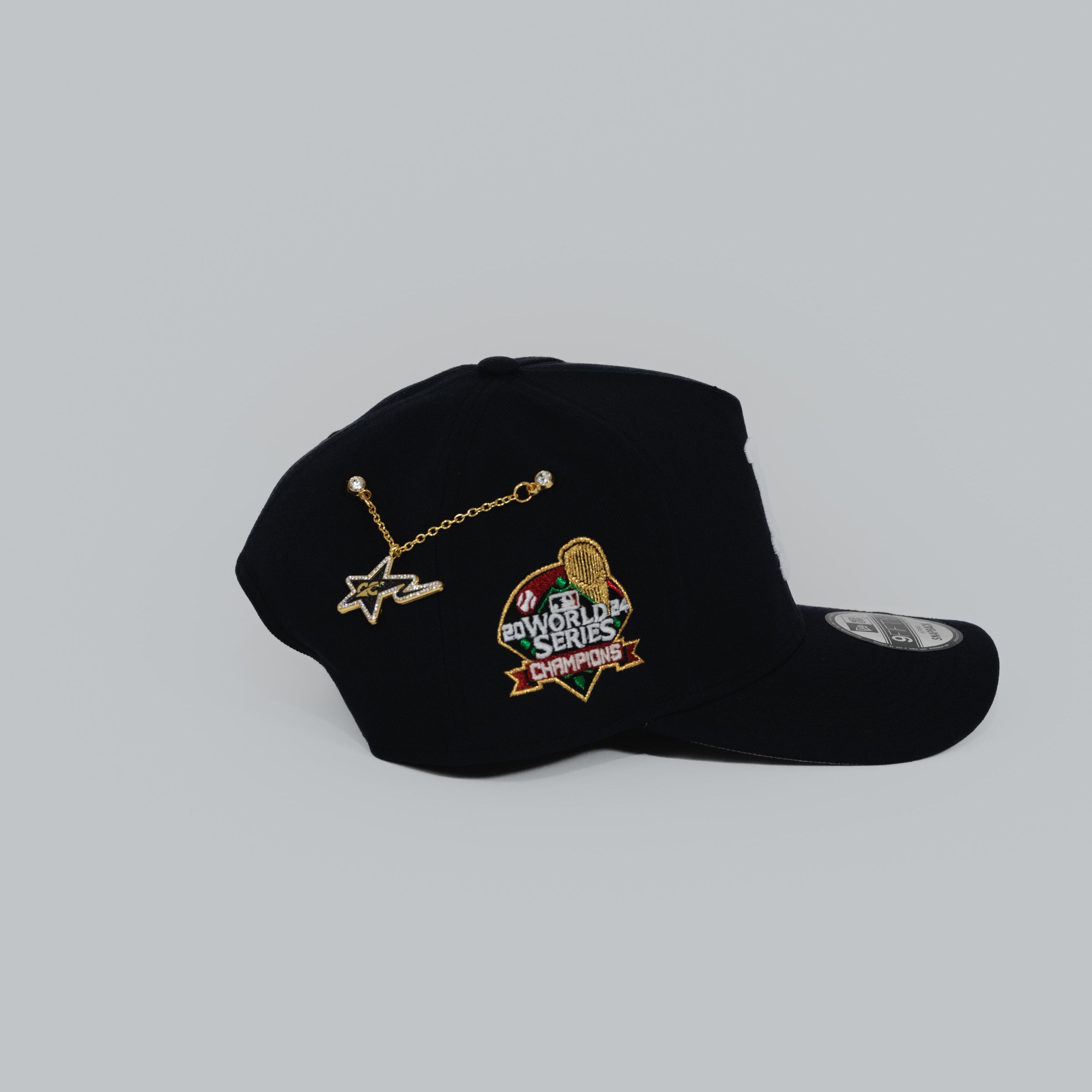 NEW ERA EXCLUSIVE 9FIFTY A-FRAME NAVY LOS ANGELES DODGERS W/ 2024 WORLD SERIES CHAMPIONS SIDE PATCH
