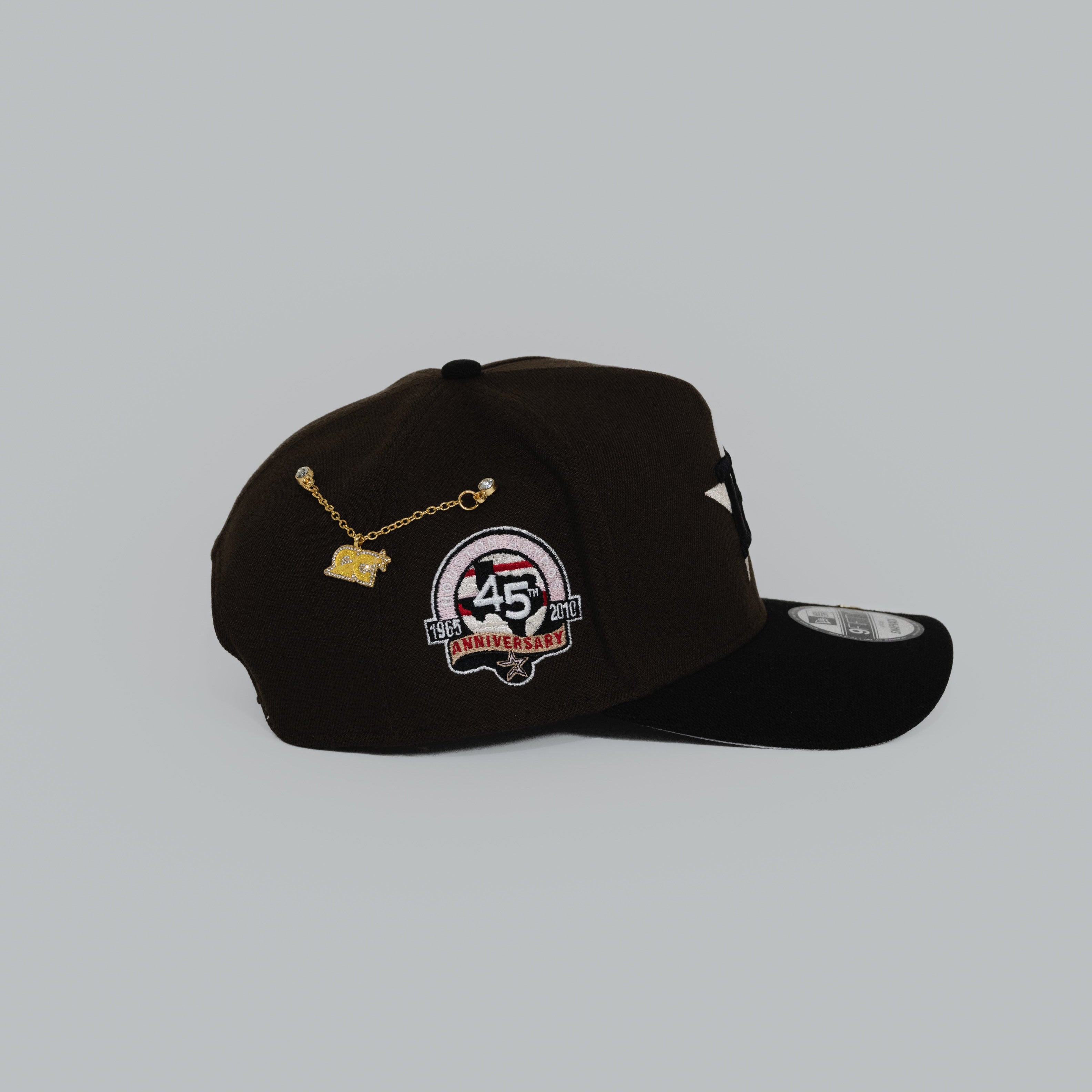 NEW ERA EXCLUSIVE 9FIFTY A-FRAME BROWN/ BLACK HOUSTON ASTROS W/ 45TH ANNIVERSARY SIDE PATCH