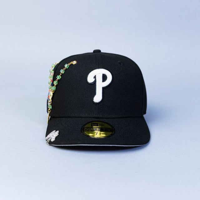 NEW ERA EXCLUSIVE 59FIFTY BLACK PHILADELPHIA PHILLIES W/ 1996 ALL STAR GAME PATCH