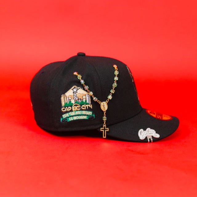 NEW ERA EXCLUSIVE 59FIFTY BLACK SAN JUDAS W/ "CAP CITY 15TH ANNIVERSARY" SIDE PATCH