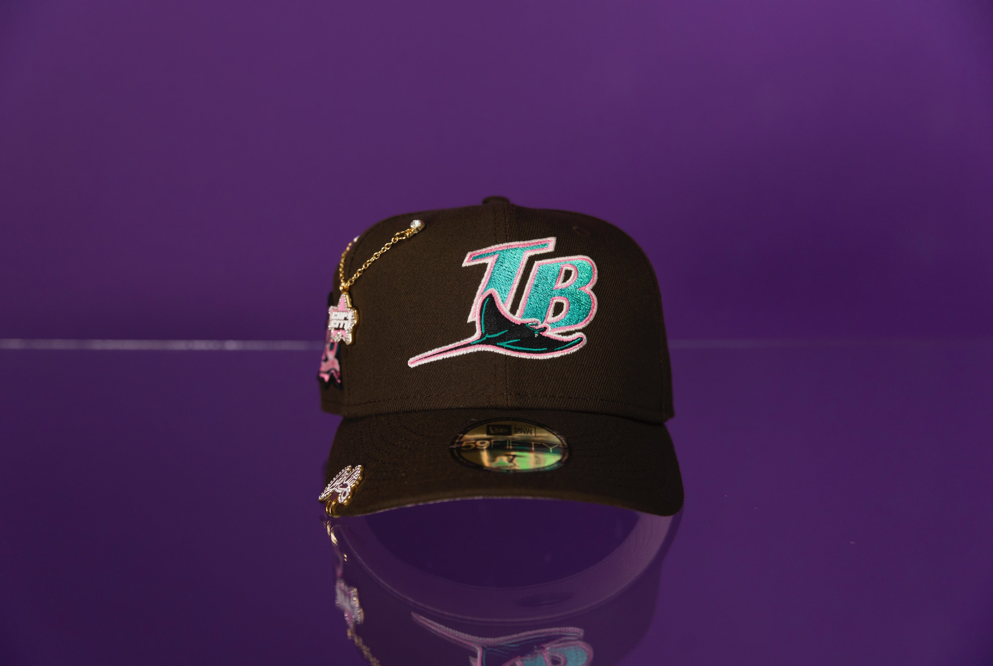 EXCLUSIVO NEW ERA 59FIFTY CERRADA RED TAMPA BAY RAYS CON PARCHE DEL 10.º ANIVERSARIO
