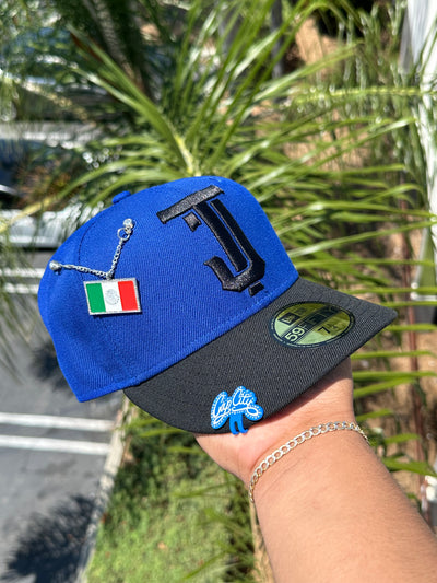 NEW ERA EXCLUSIVE 59FIFTY BLUE/BLACK TOROS DE TIJUANA 2TONE (GREEN UV)