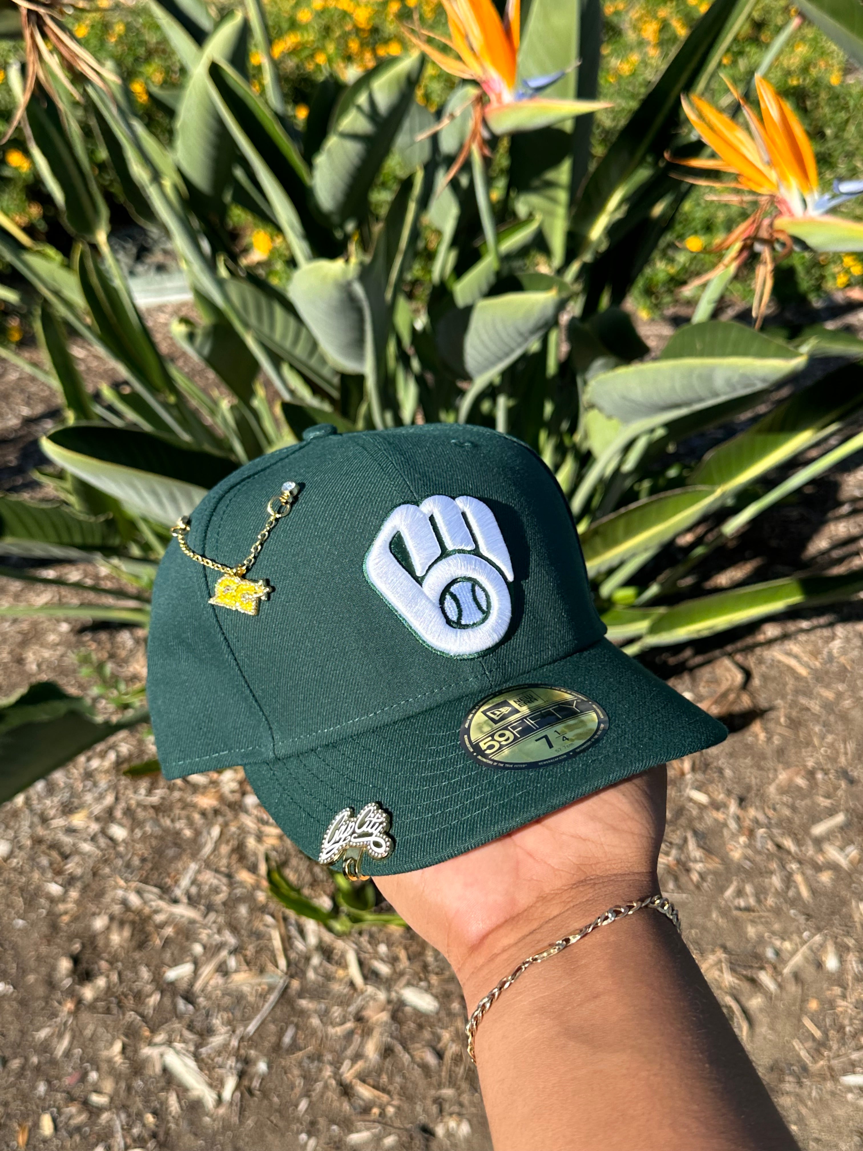 NEW ERA EXCLUSIVO NEW ERA 59FIFTY VERDE OSCURO MILWAUKEE BREWERS