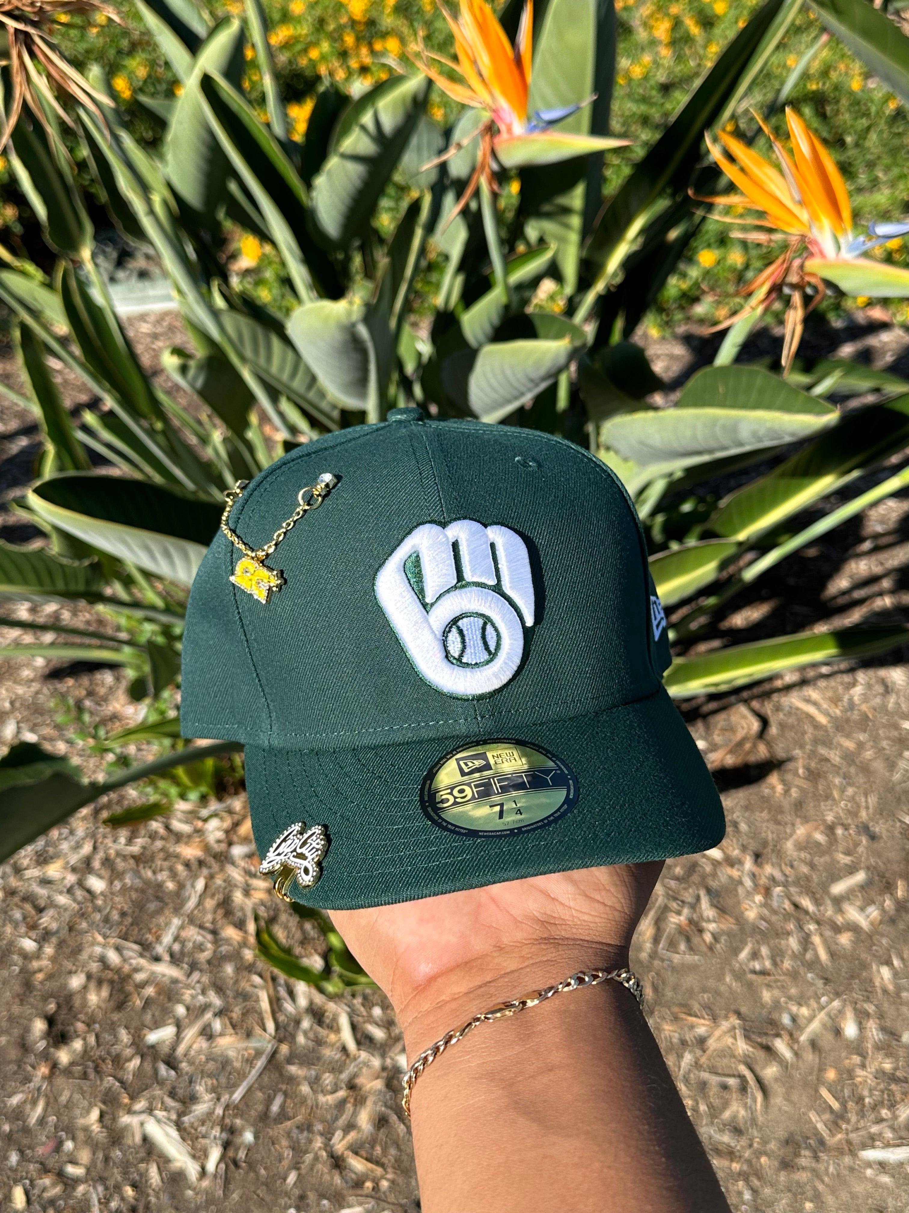 NEW ERA EXCLUSIVO NEW ERA 59FIFTY VERDE OSCURO MILWAUKEE BREWERS