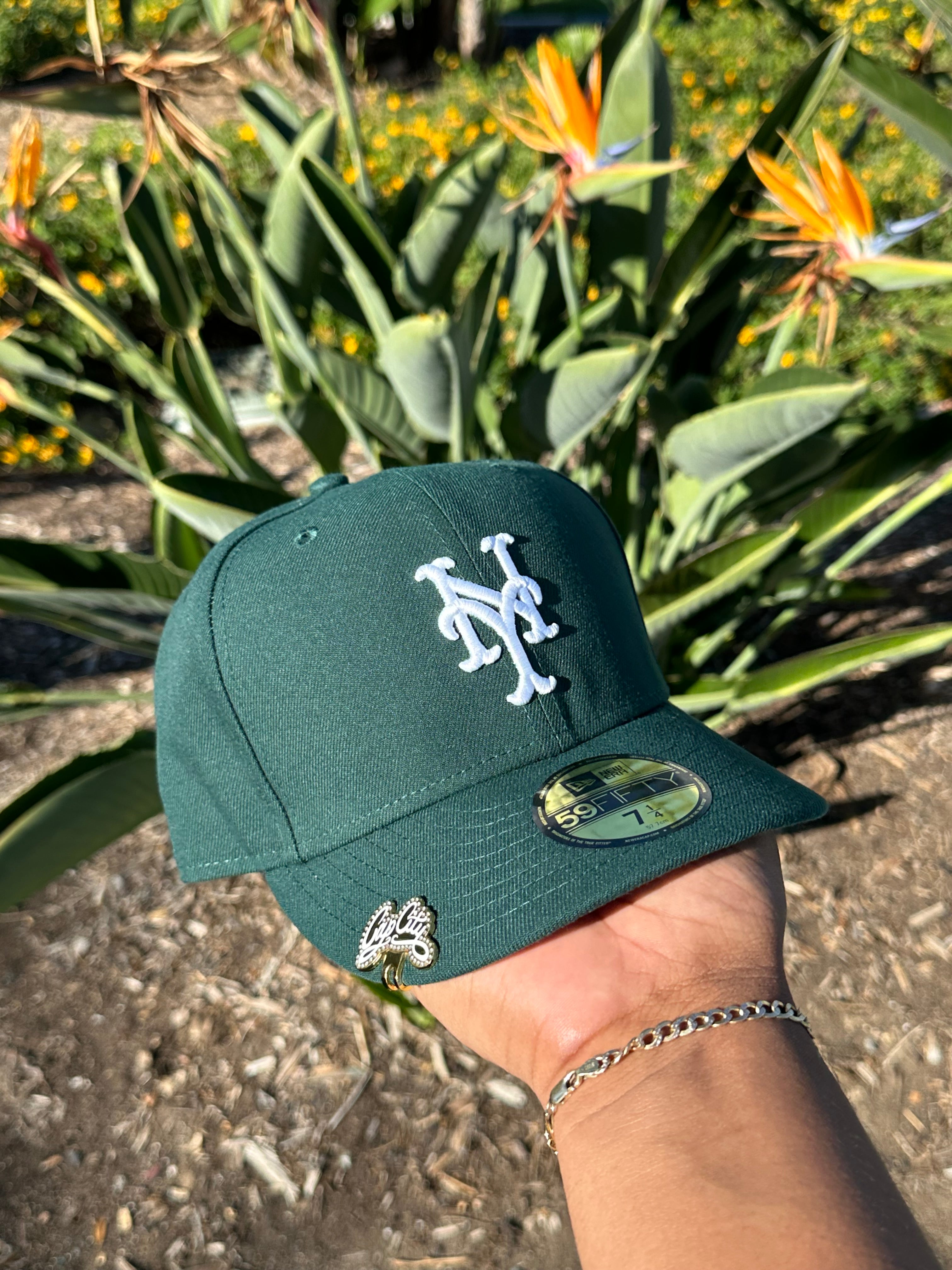 NEW ERA EXCLUSIVE NEW ERA 59FIFTY DARK GREEN NEW YORK METS