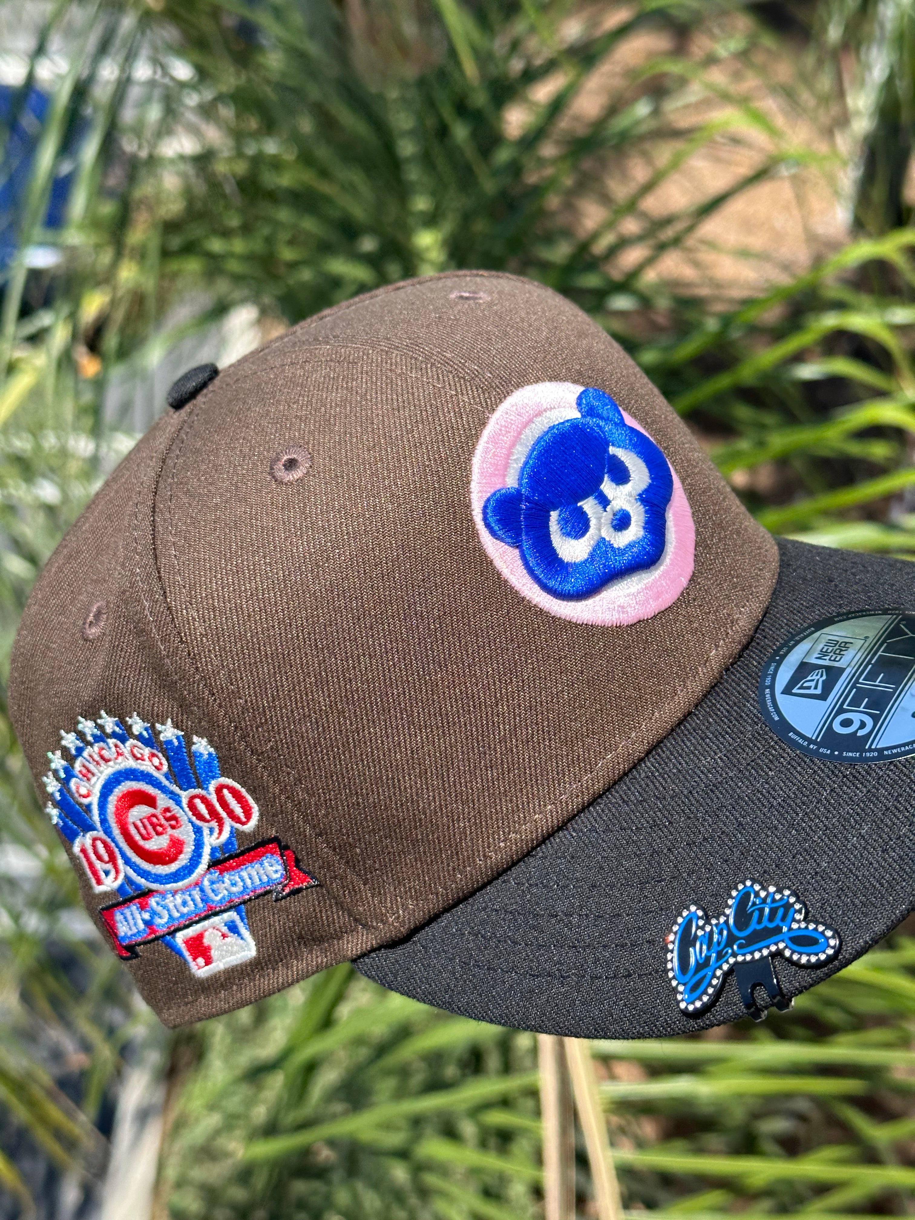 NEW ERA EXCLUSIVE 9FIFTY MOCHA/BLACK CHICAGO CUBS TWO TONE SNAPBACK W/ 1990 ALL STAR GAME PATCH