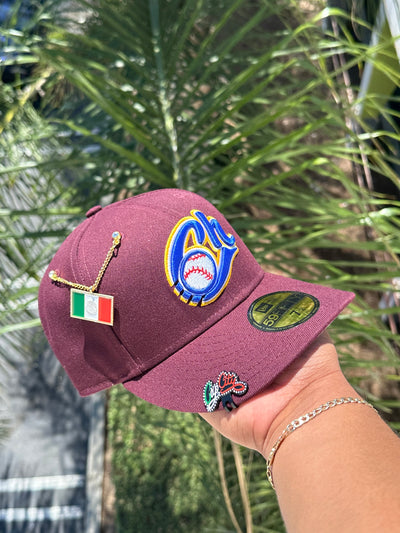 NEW ERA EXCLUSIVE 59FIFTY BURGUNDY CHARROS DE JALISCO (GREY UV)
