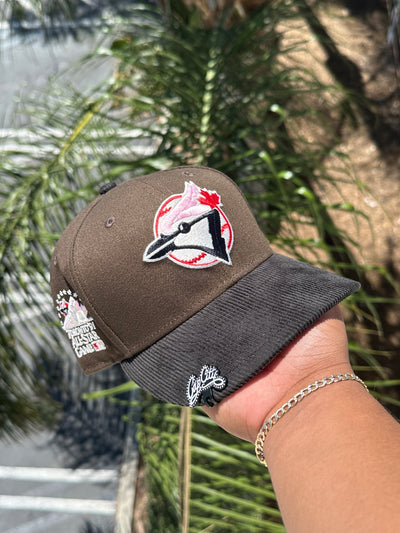 NEW ERA EXCLUSIVE 59FIFTY MOCHA/CORDUROY TORONTO BLUE JAYS W/ 1991 ALL STAR GAME SIDE PATCH (PINK UV)
