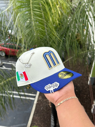 NEW ERA EXCLUSIVE 59FIFTY CHROME WHITE/BLUE MEXICO TWO TONE (ICY UV)