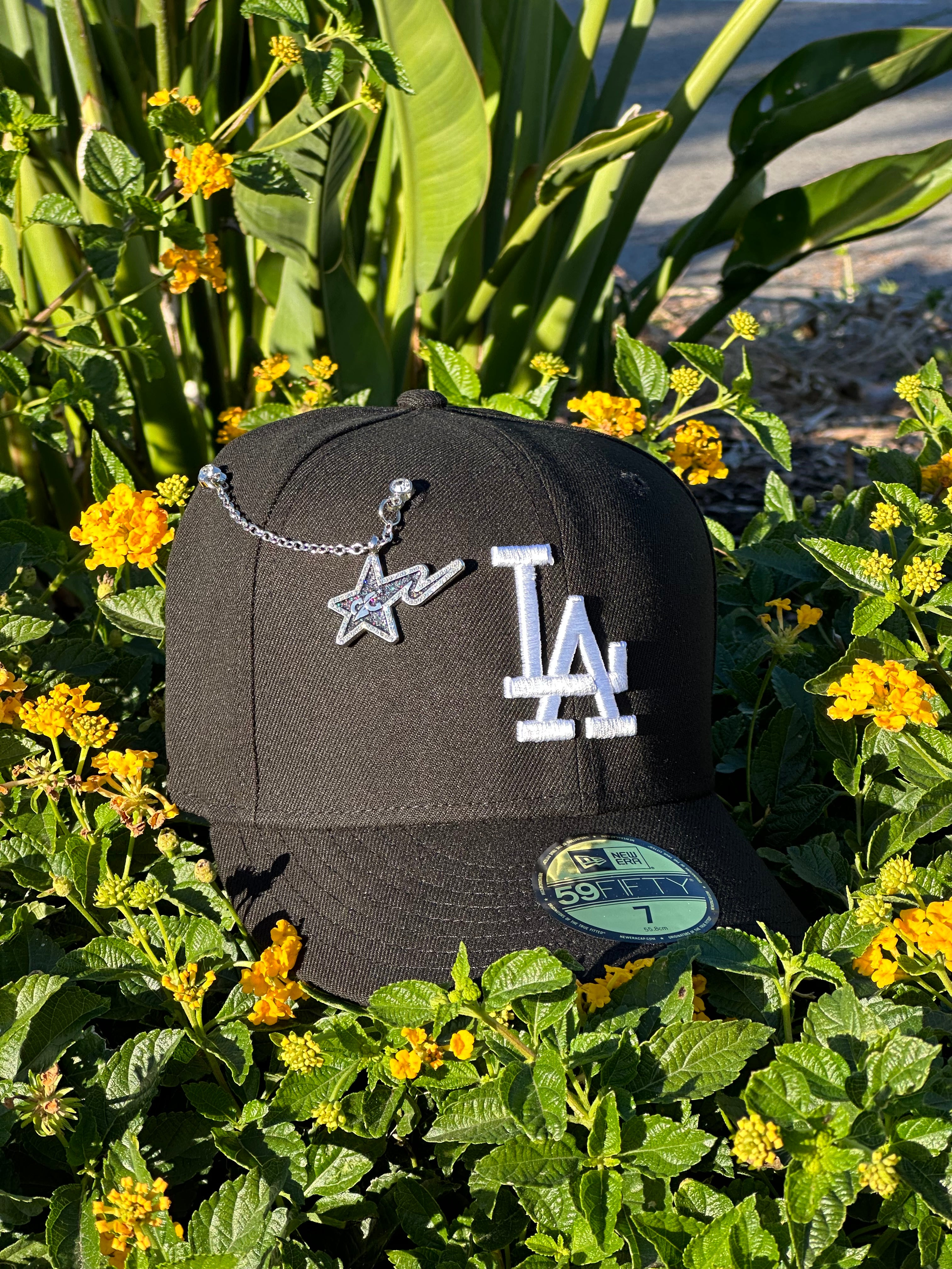 NEW ERA EXCLUSIVE 59FIFTY BLACK LOS ANGELES DODGERS