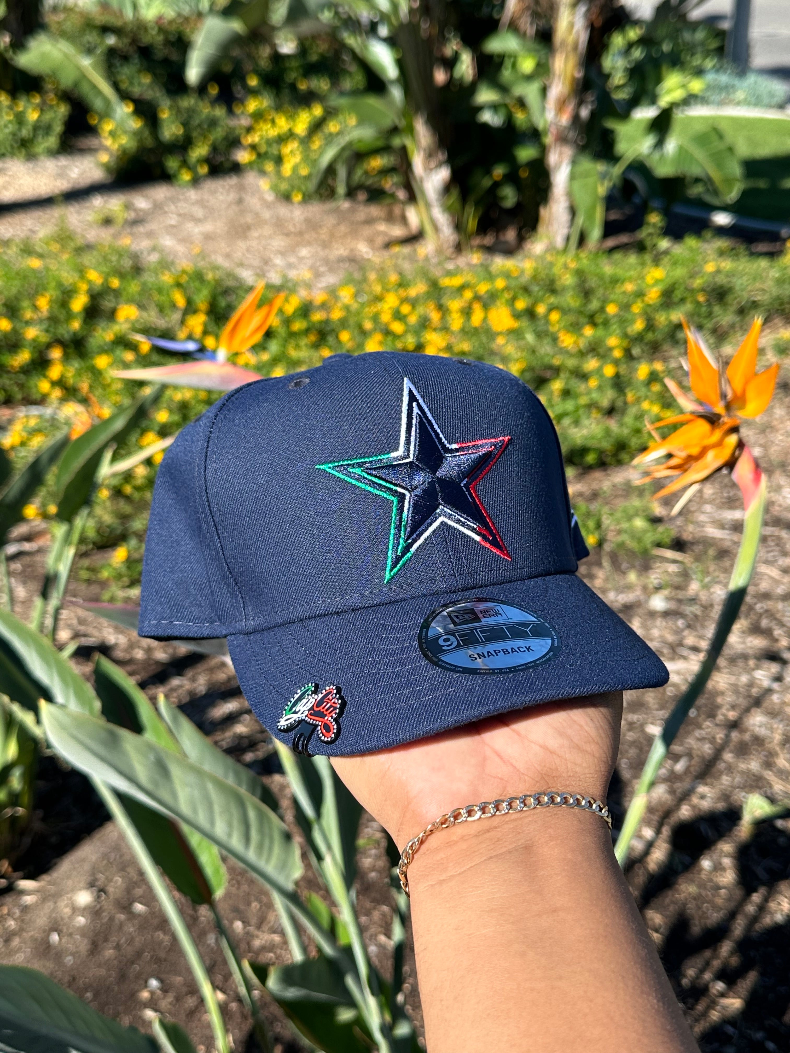 NEW ERA EXCLUSIVE 9FIFTY NAVY DALLAS COWBOYS "MEXICO" LOGO SNAPBACK