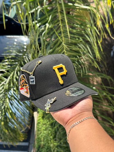NEW ERA EXCLUSIVE 9FIFTY BLACK PITTSBURGH PIRATES SNAPBACK W/ 1959 ALL STAR GAME SIDEPATCH (GREY UV) VERY LIMITED
