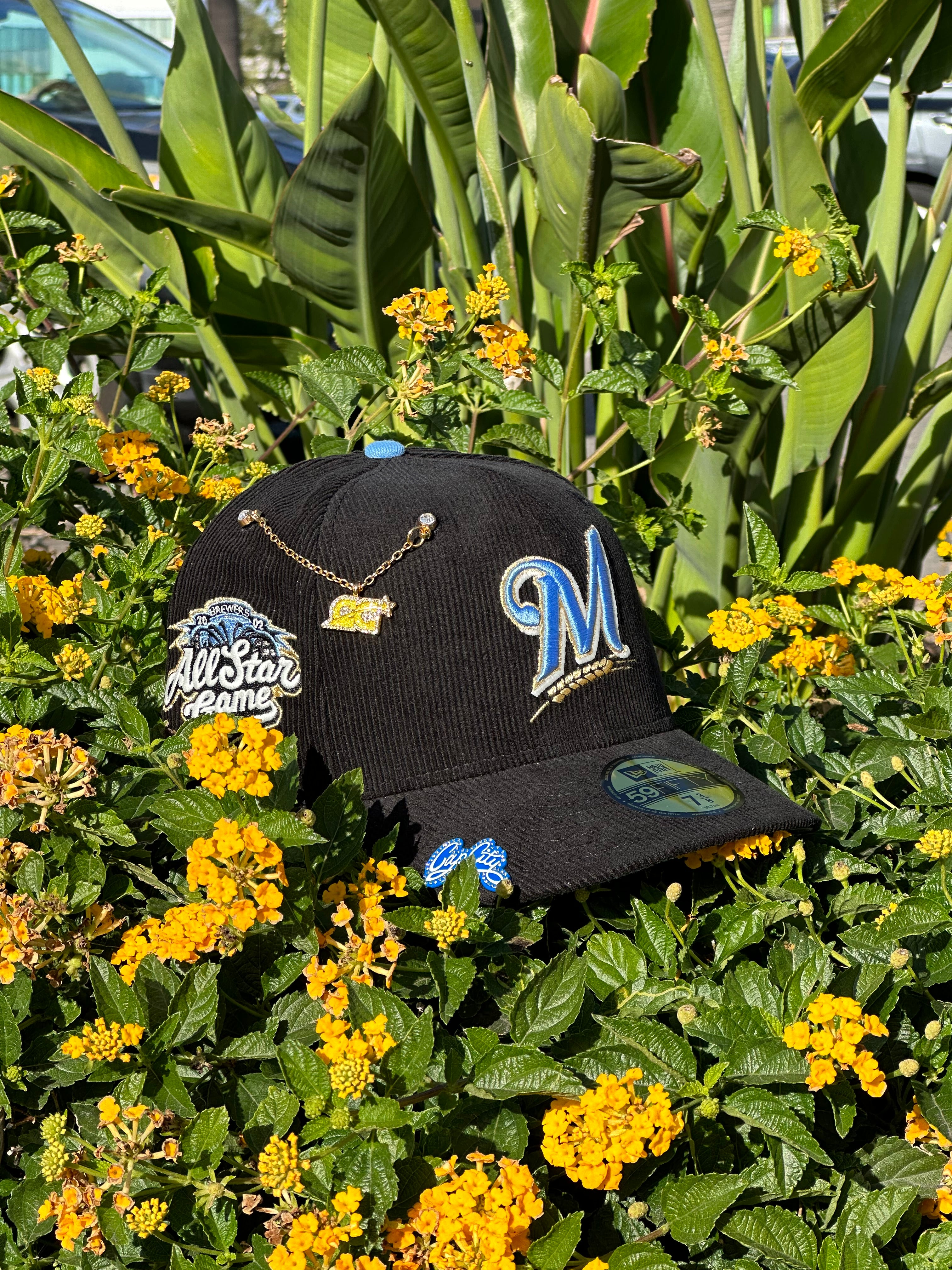 NEW ERA EXCLUSIVE 59FIFTY CORDUROY MILWAUKEE BREWERS W/ 2002 ALL STAR GAME PATCH