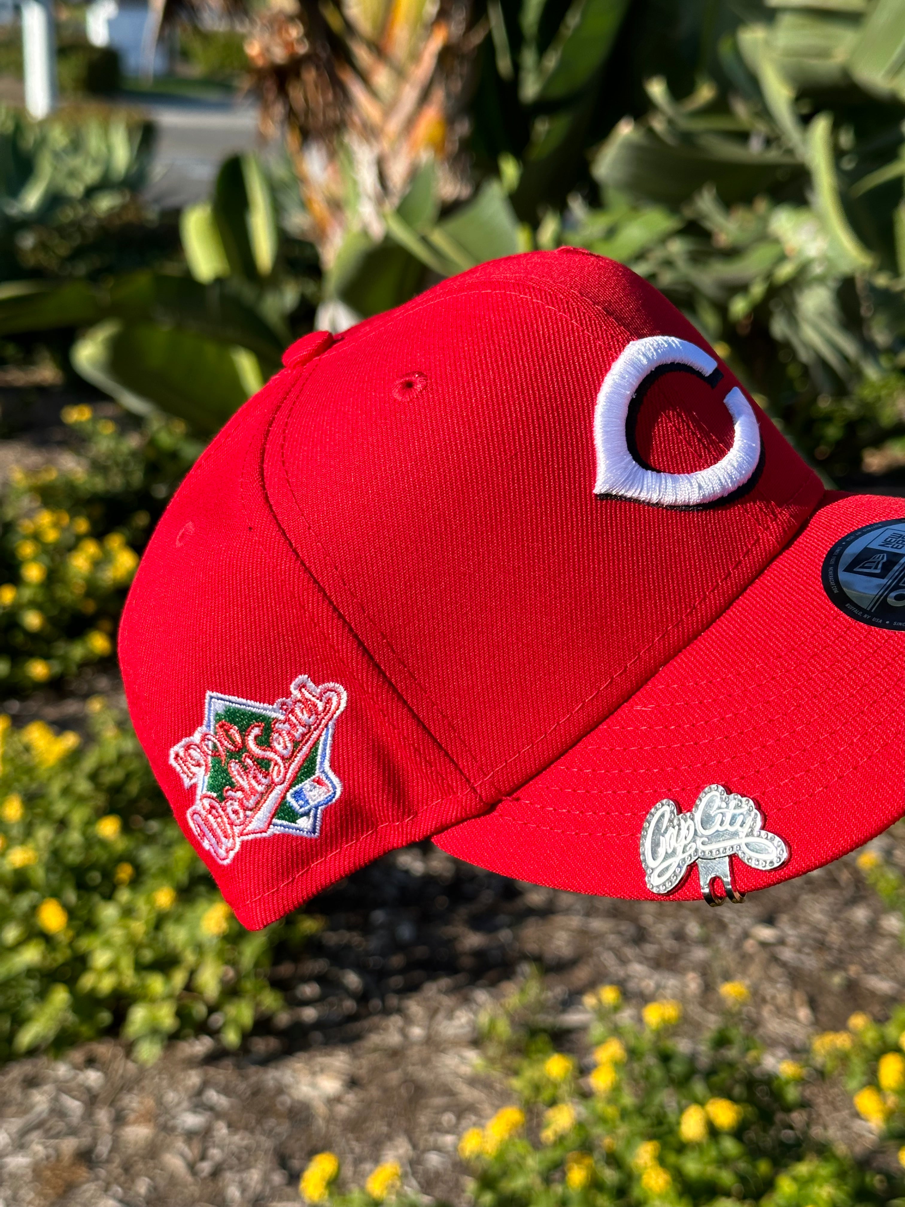 NEW ERA 9FIFTY RED CINCINNATI REDS SNAPBACK W/ 1990 WORLD SERIES PATCH