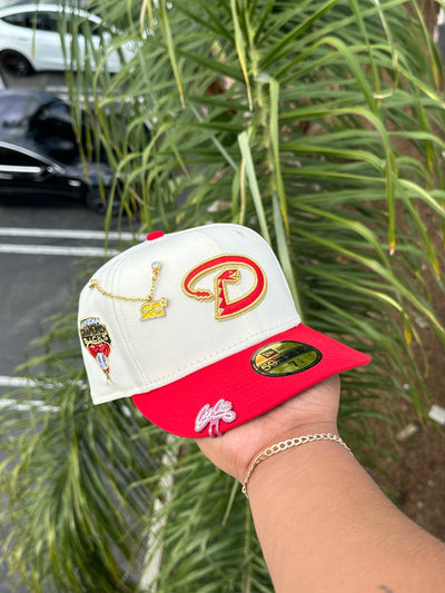 NEW ERA EXCLUSIVE 59FIFTY CHROME WHITE/RED ARIZONA DIAMONDBACKS W/