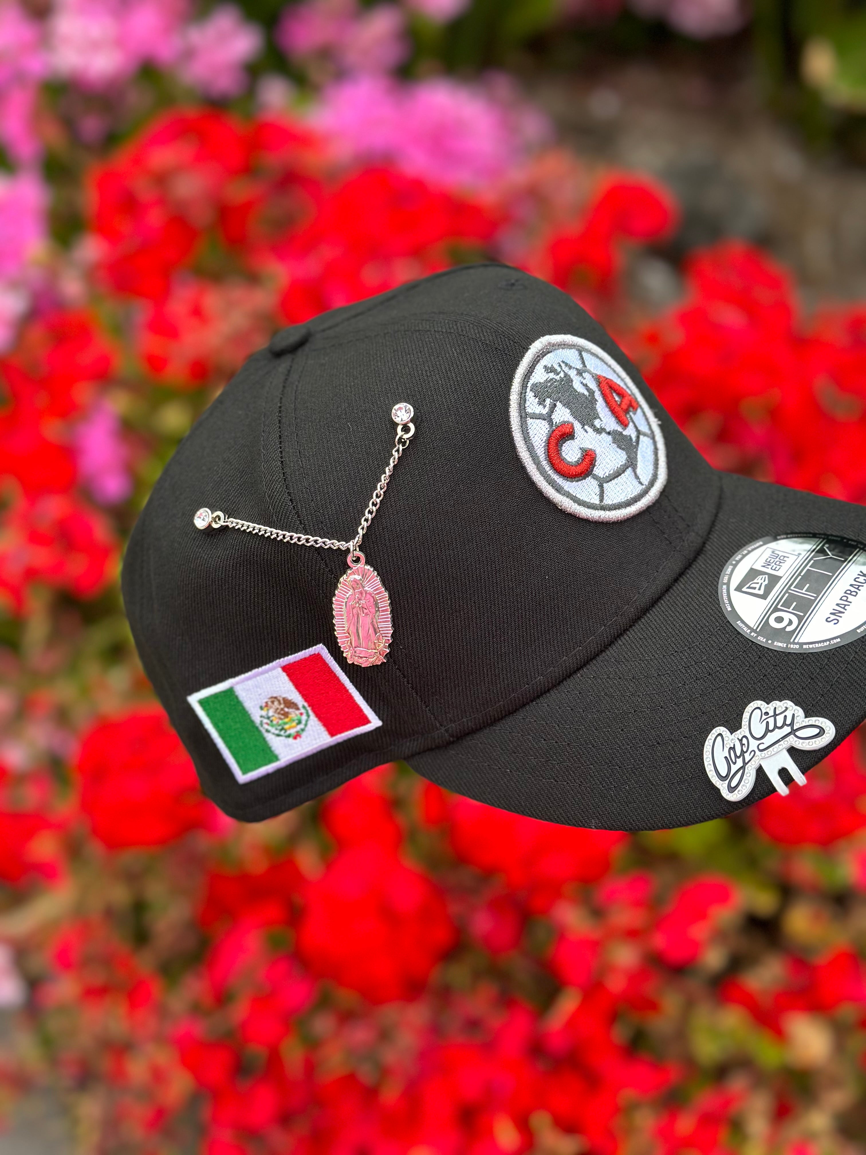 NEW ERA EXCLUSIVE 9FIFTY BLACK "CLUB AMERICA" SNAPBACK W/MEXICO FLAG SIDEPATCH