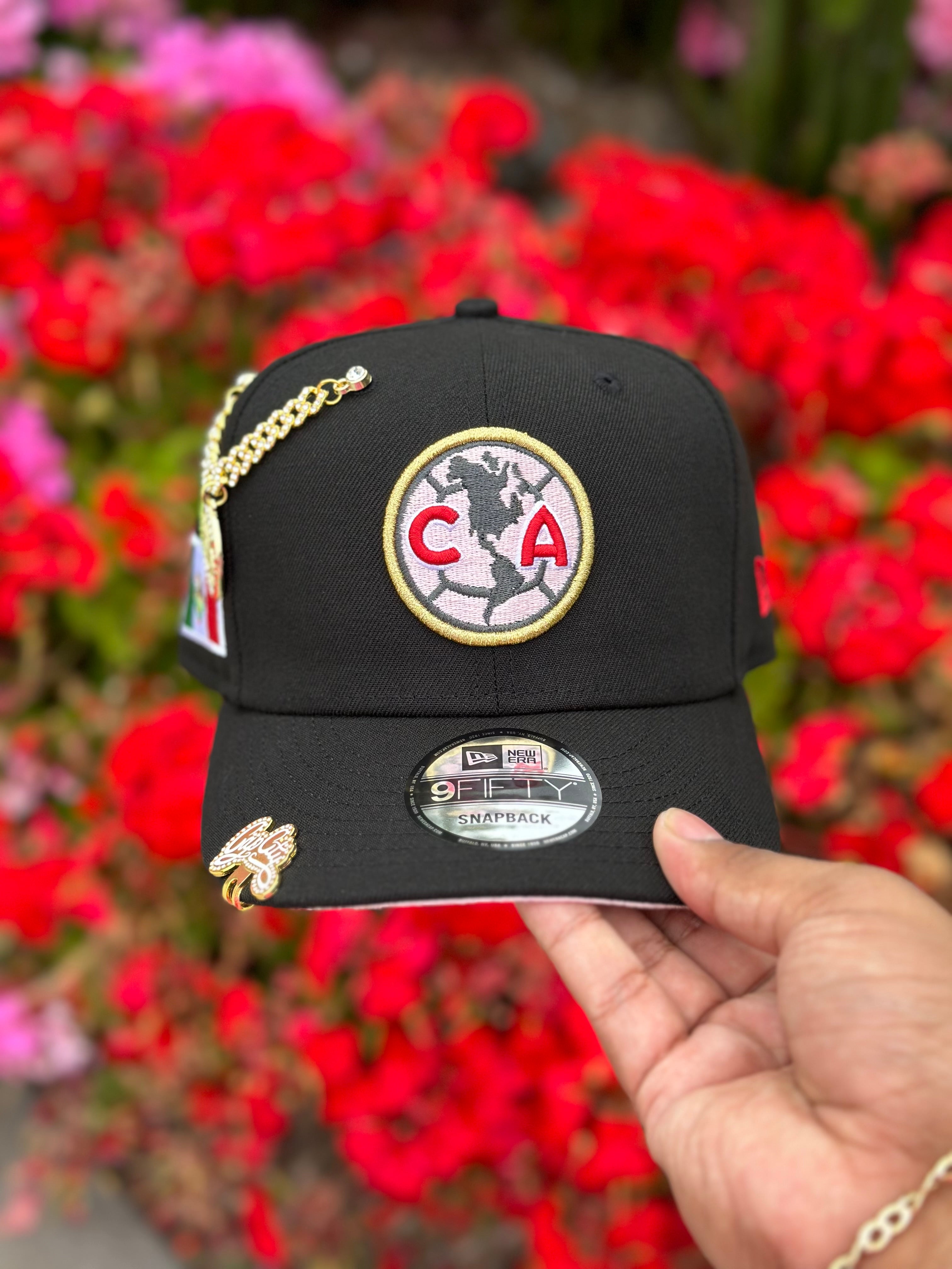 NEW ERA EXCLUSIVE 9FIFTY BLACK "CLUB AMERICA" SNAPBACK W/MEXICO FLAG SIDEPATCH