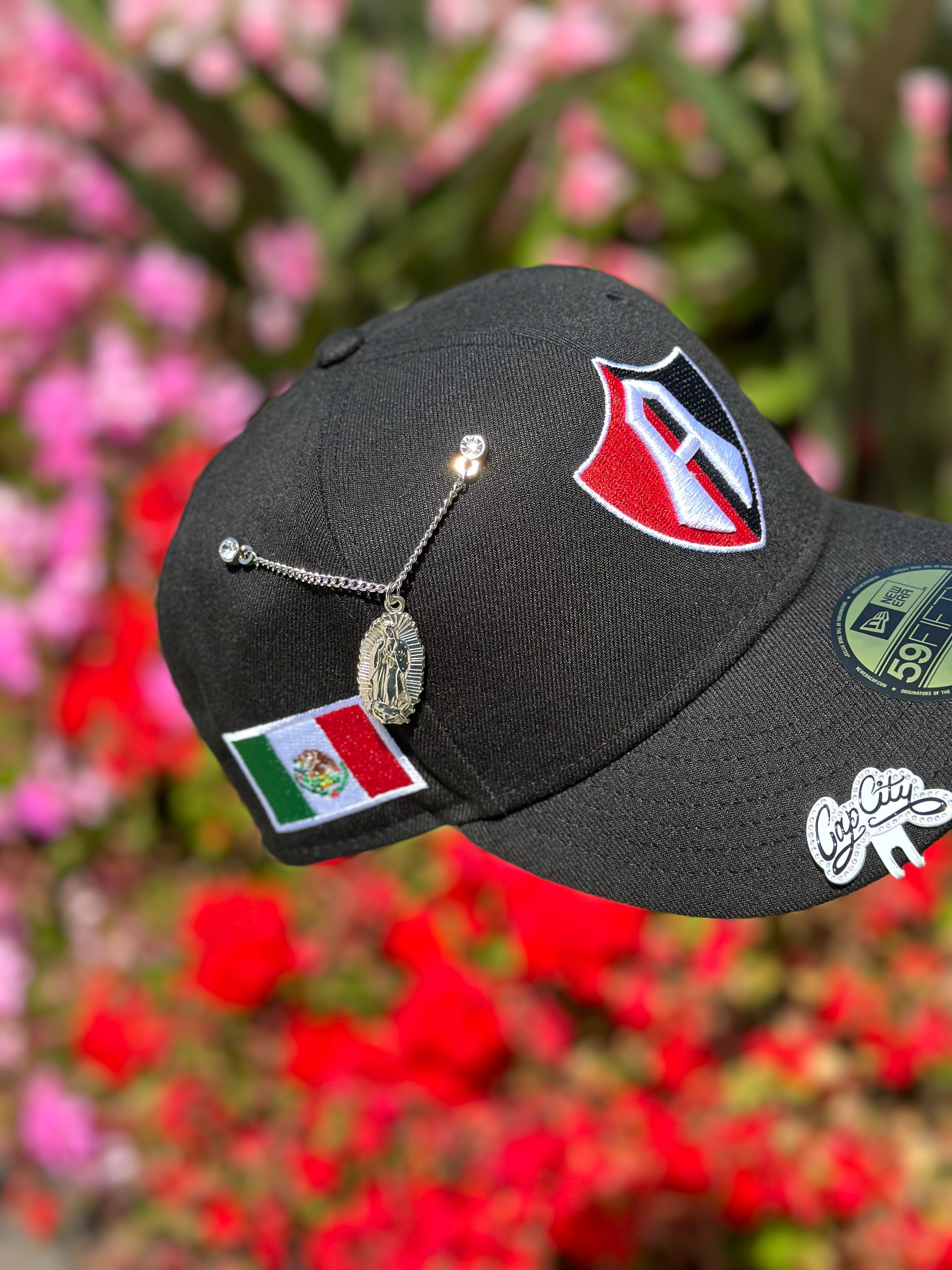 NEW ERA EXCLUSIVE 59FIFTY BLACK "ATLAS DE GUADALAJARA" W/ MEXICO FLAG SIDE PATCH