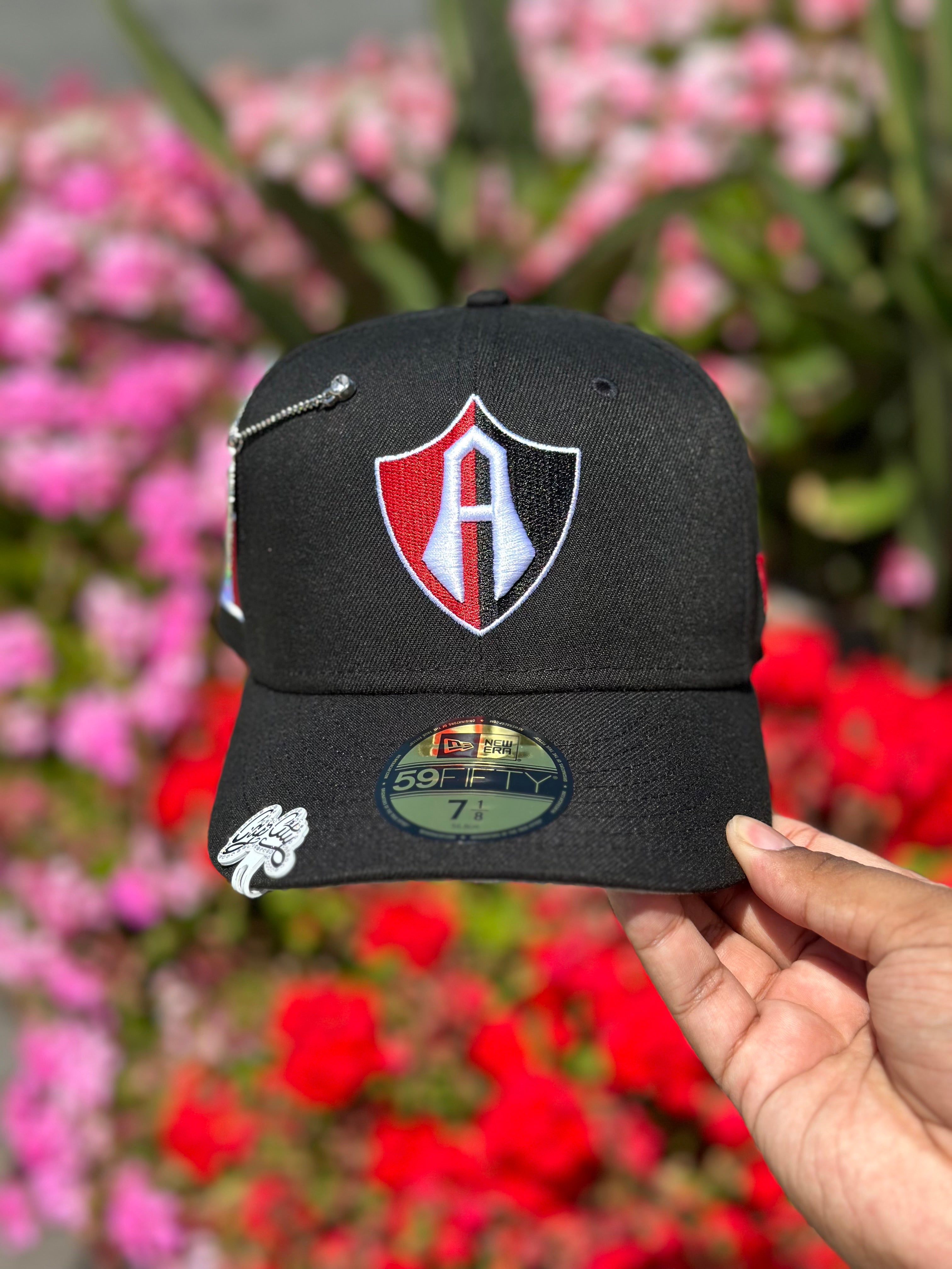 NEW ERA EXCLUSIVE 59FIFTY BLACK "ATLAS DE GUADALAJARA" W/ MEXICO FLAG SIDE PATCH