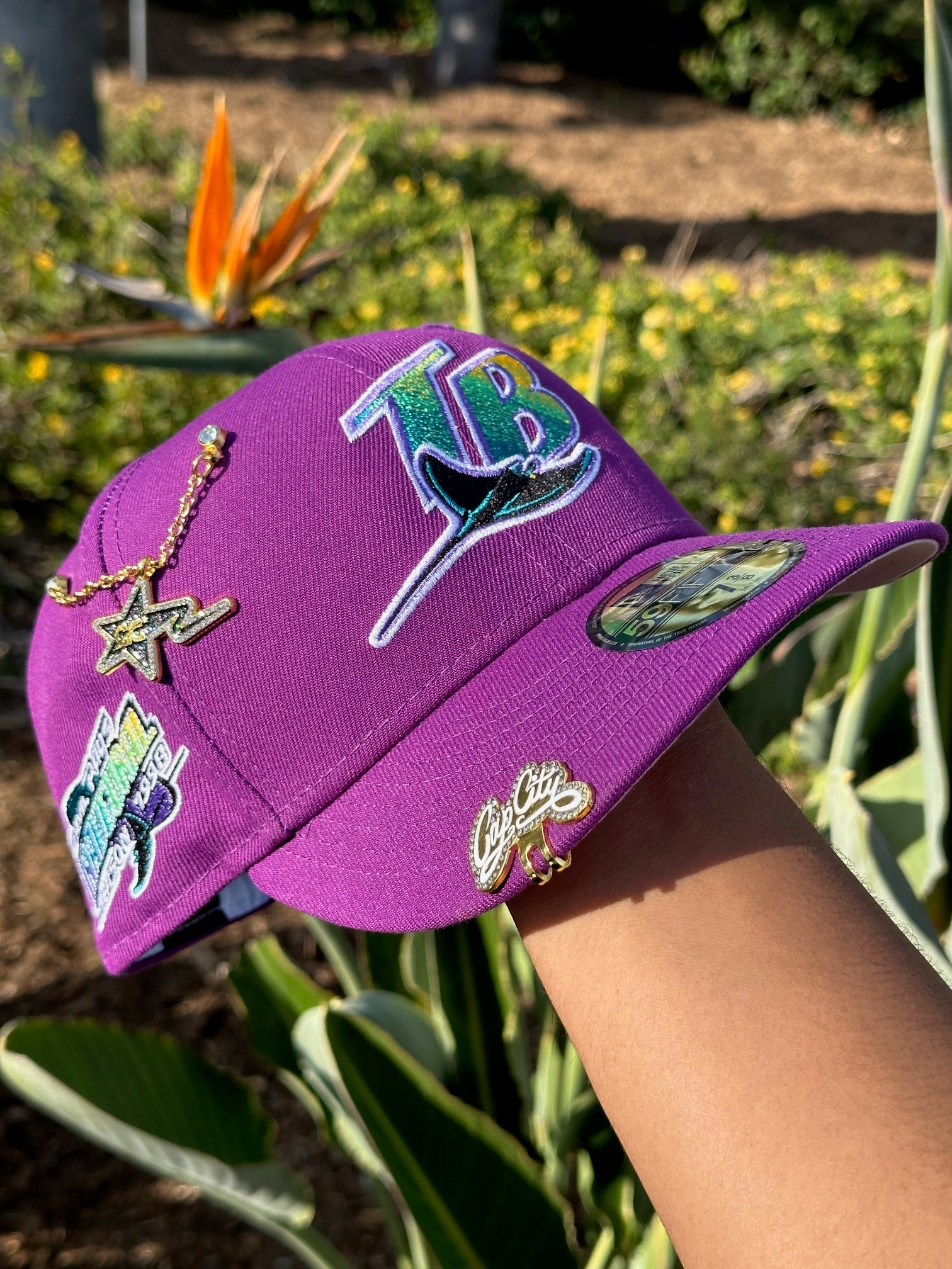 EXCLUSIVO NEW ERA 59FIFTY CERRADA RED TAMPA BAY RAYS CON PARCHE DEL 10.º ANIVERSARIO