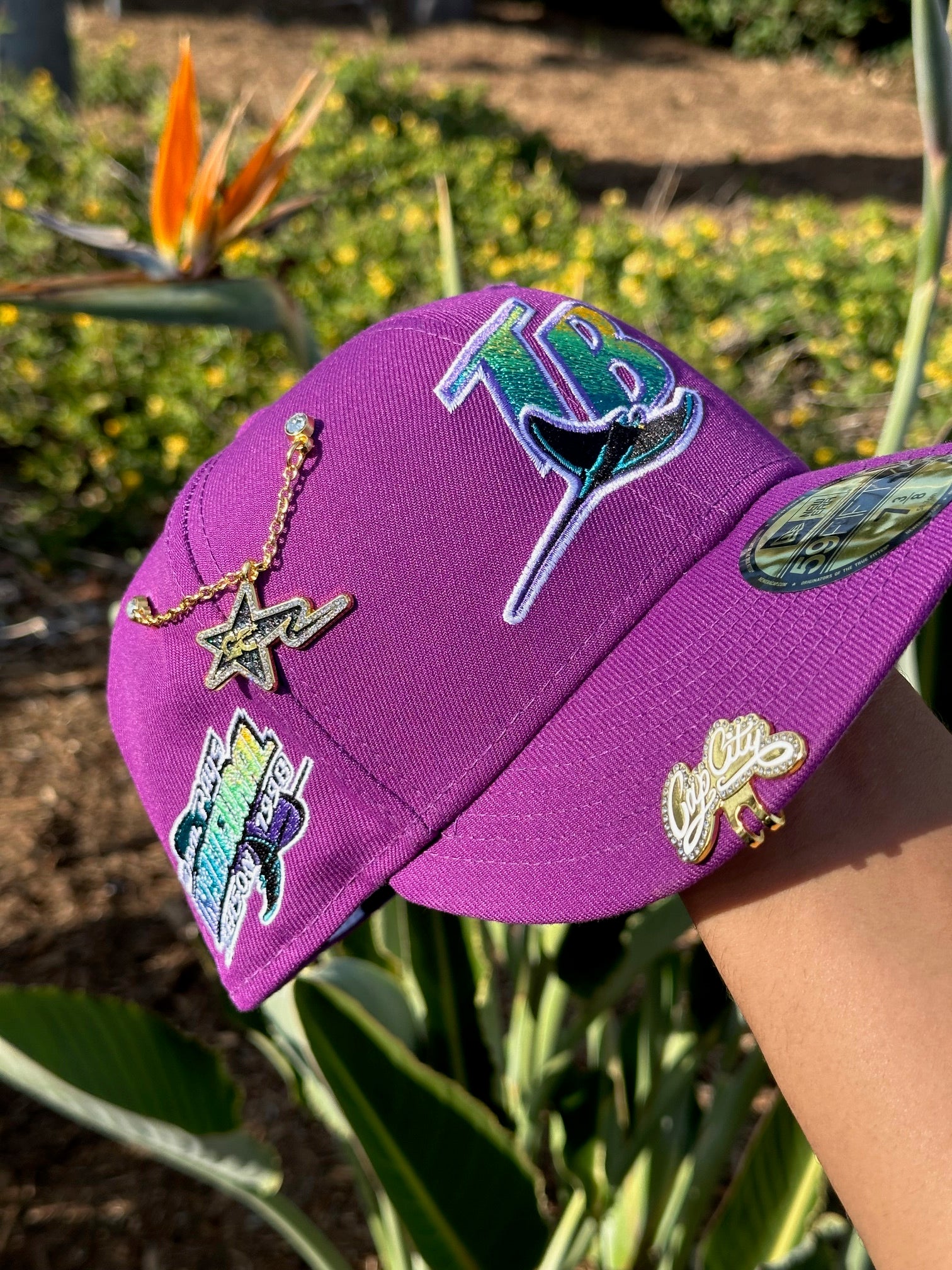 EXCLUSIVO NEW ERA 59FIFTY CERRADA RED TAMPA BAY RAYS CON PARCHE DEL 10.º ANIVERSARIO