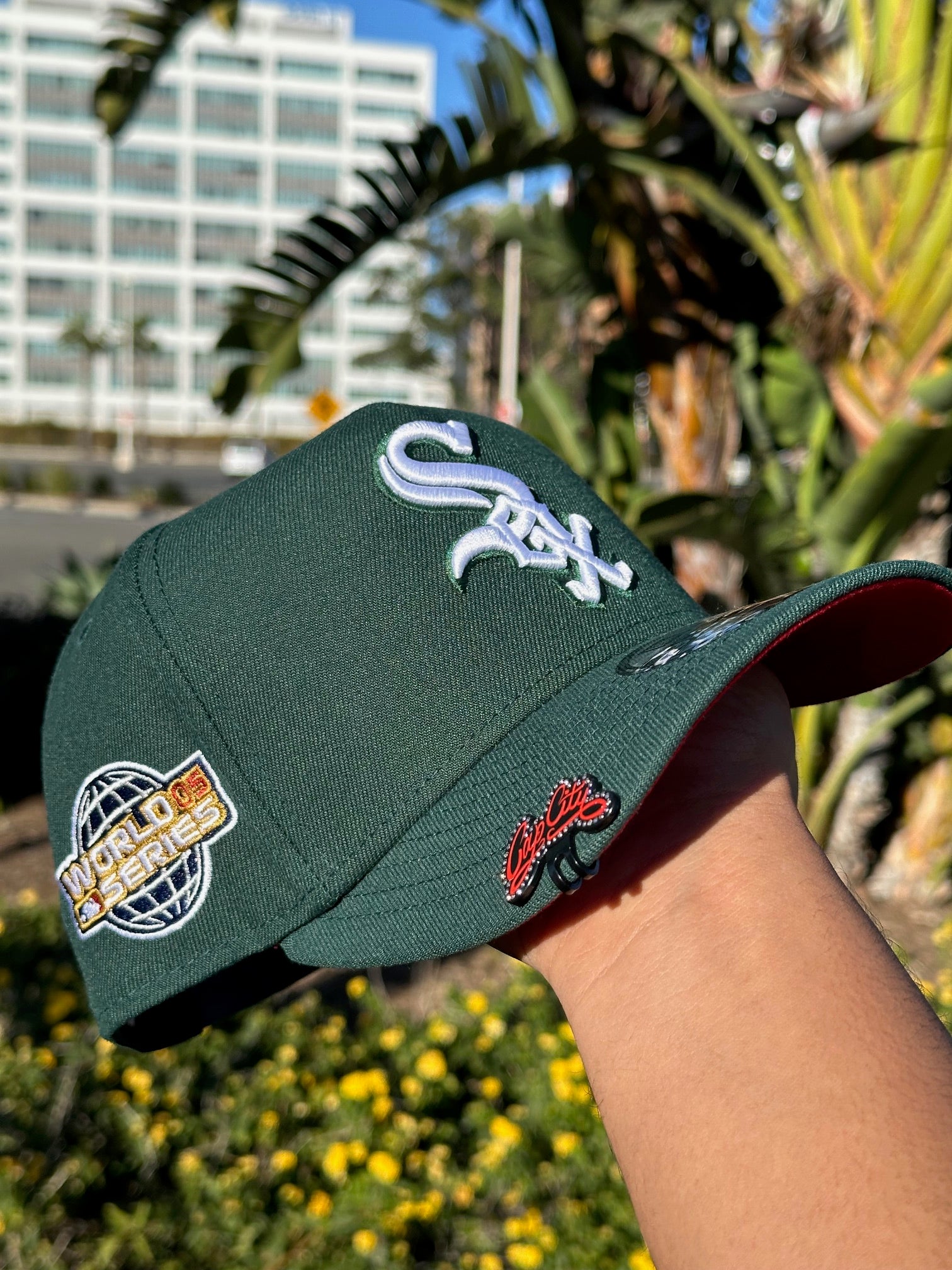 NEW ERA EXCLUSIVE 9FIFTY A-FRAME FOREST GREEN CHICAGO WHITE SOX W/ 2005 WORLD SERIES SIDE PATCH
