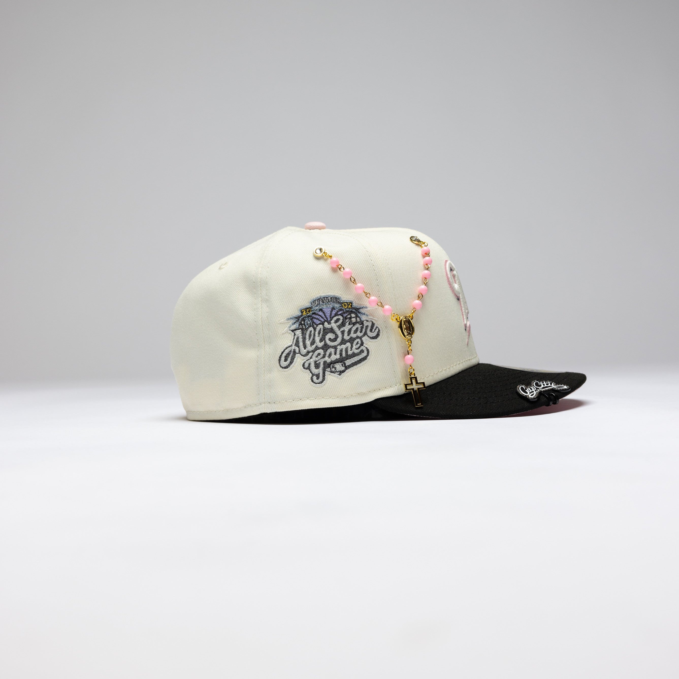 NEW ERA EXCLUSIVE 59FIFTY CHROME/BLACK MILWAUKEE BREWERS W/ ALL STAR GAME SIDE PATCH