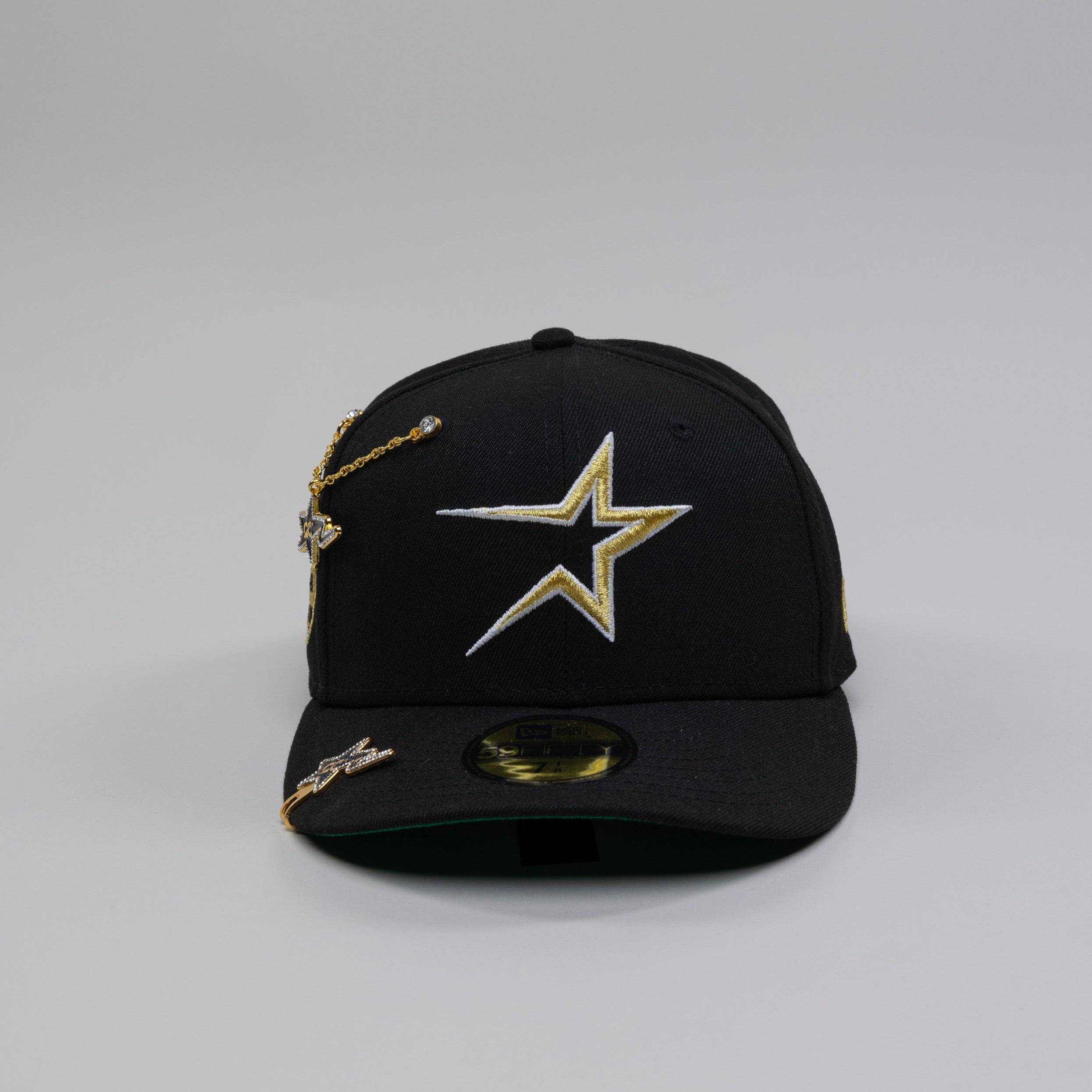 NEW ERA EXCLUSIVE 59FIFTY BLACK HOUSTON ASTROS W/ 35 GREAT YEARS SIDE PATCH