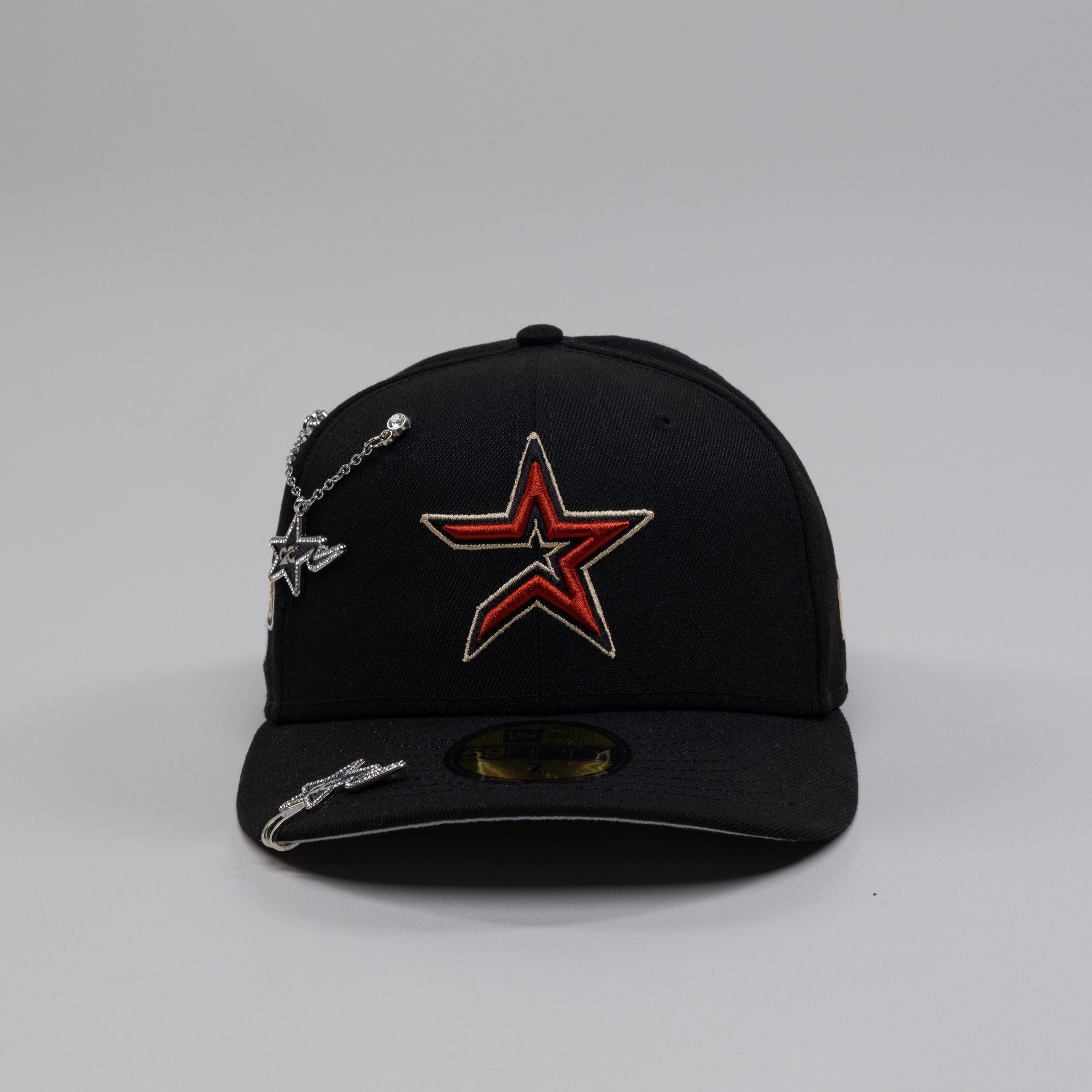 NEW ERA EXCLUSIVE 59FIFTY BLACK HOUSTON ASTROS W/ 2005 WORLD SERIES SIDE PATCH