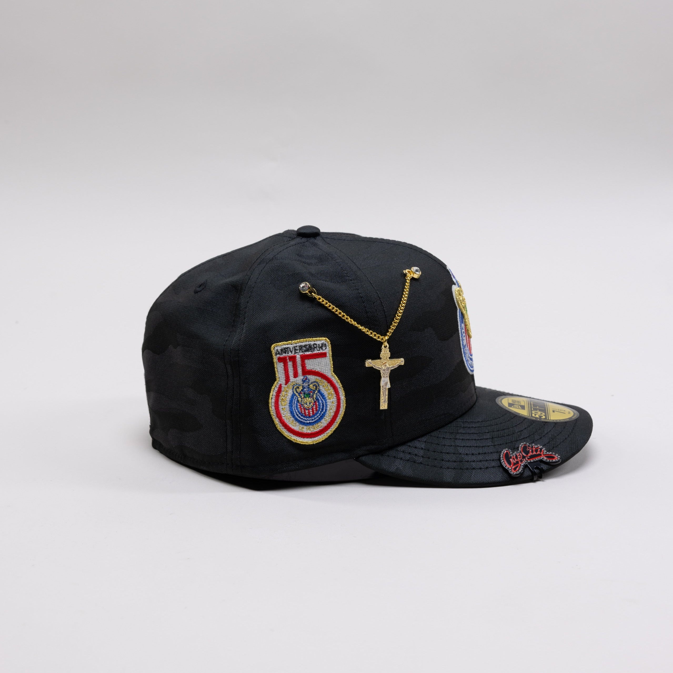 NEW ERA EXCLUSIVE 59FIFTY BLACK CAMO "CHIVAS DE GUADALAJARA" W/ 115 ANNIVERSARY SIDE PATCH