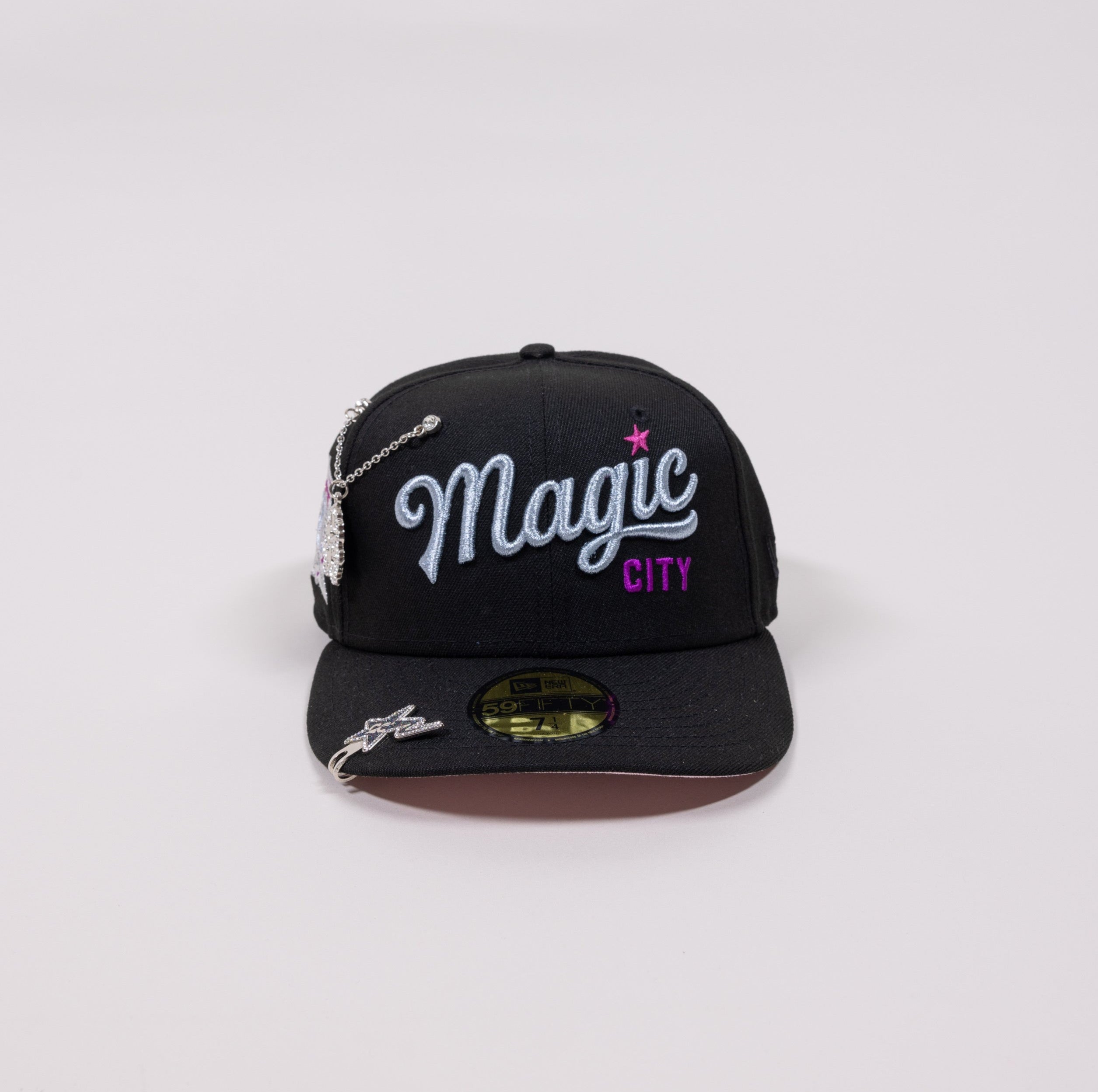 EXCLUSIVO DE NEW ERA 59FIFTY BLACK BIRMINGHAM BARONS CON PARCHE DE LA LIGA SUR (UV ROJO) MUY LIMITADO *BLIP Y CADENA NO INCLUIDAS