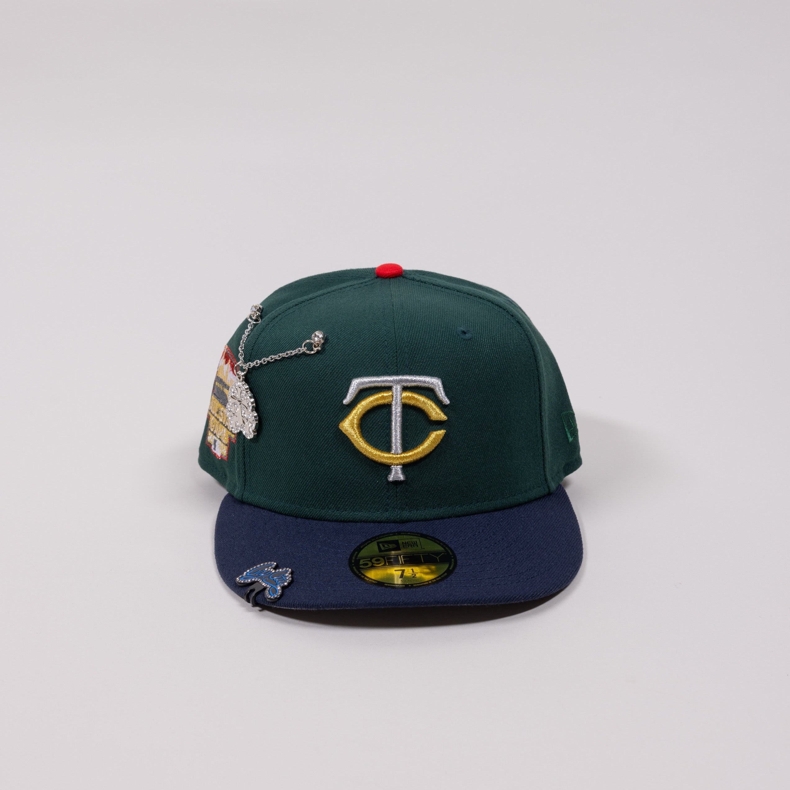 NEW ERA 59FIFTY FOREST GREEN/ NAVY MINNESOTA TWINS W/ 2014 ALL STAR GAME SIDE PATCH