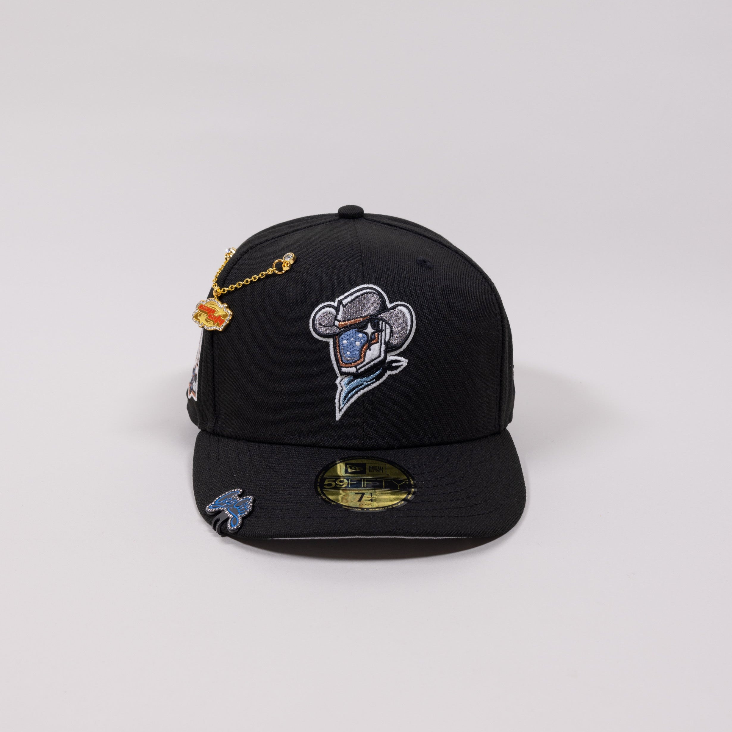 NEW ERA EXCLUSIVE 59FIFTY BLACK "SPACE ISLAND COWBOYS" W/ 50TH ANNIVERSARY SIDE PATCH