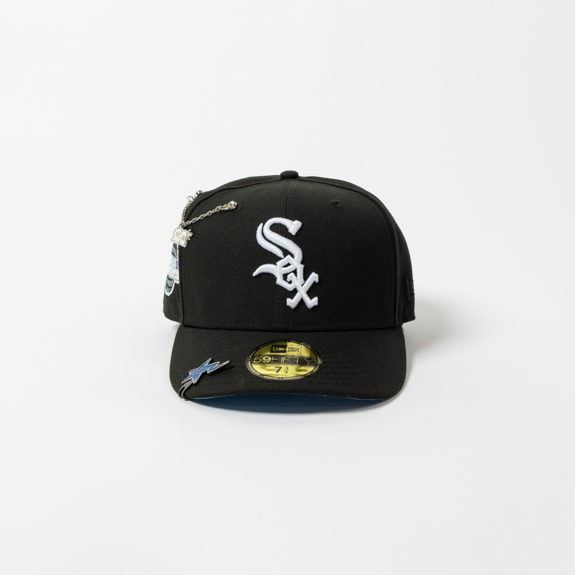 NEW ERA EXCLUSIVE 59FIFTY BLACK CHICAGO WHITE SOX W/ 2005 WORLD SERIES SIDE PATCH