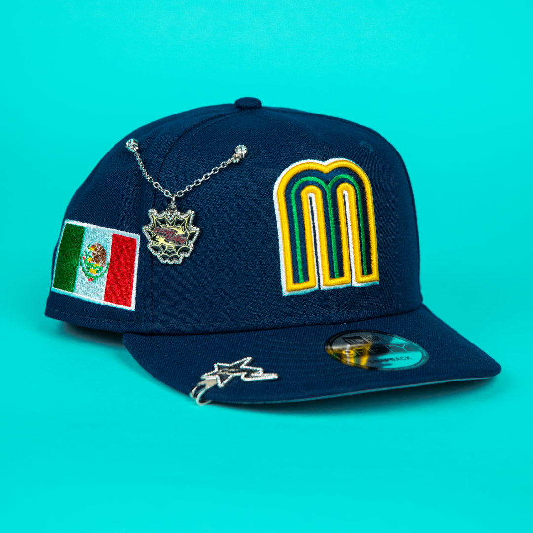 NEW ERA 9FIFTY DARK BLUE MEXICO WBC SNAPBACK W/ MEXICO FLAG SIDE PATCH