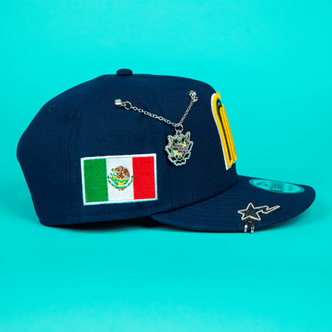 NEW ERA 9FIFTY DARK BLUE MEXICO WBC SNAPBACK W/ MEXICO FLAG SIDE PATCH