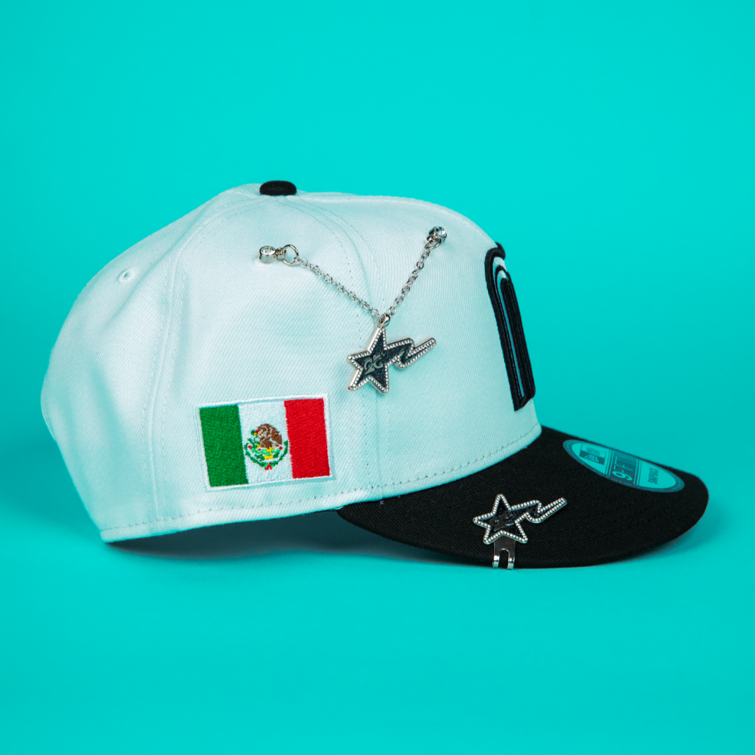 NEW ERA 9FIFTY PEARL WHITE/ BLACK MEXICO WBC SNAPBACK W/ MEXICO FLAG SIDE PATCH