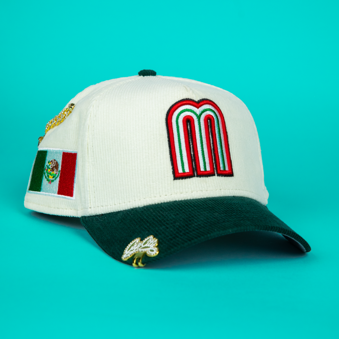 NEW ERA 9FORTY A-FRAME CHROME/ CORDUROY MEXICO ADJUSTABLE W/ MEXICO FLAG SIDE PATCH
