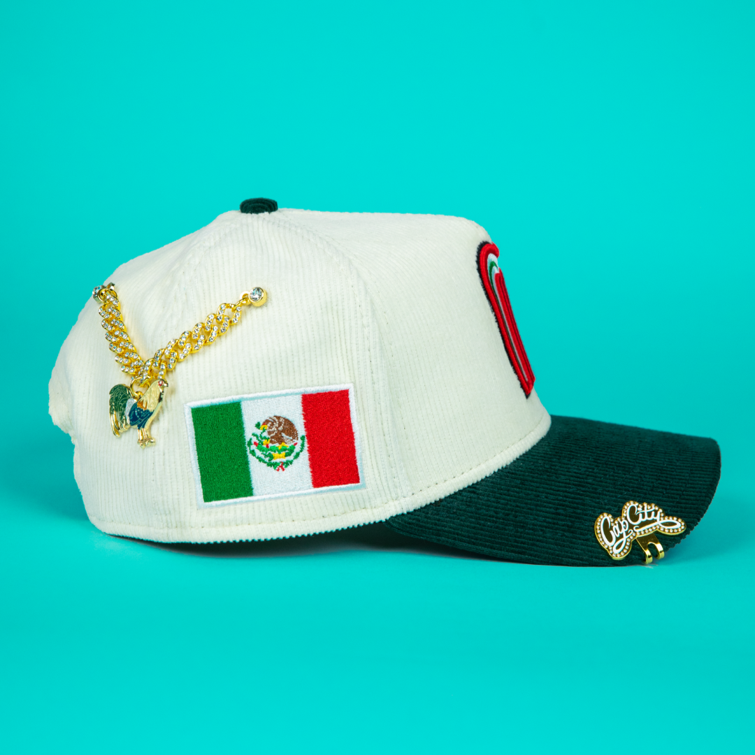 NEW ERA 9FORTY A-FRAME CHROME/ CORDUROY MEXICO ADJUSTABLE W/ MEXICO FLAG SIDE PATCH